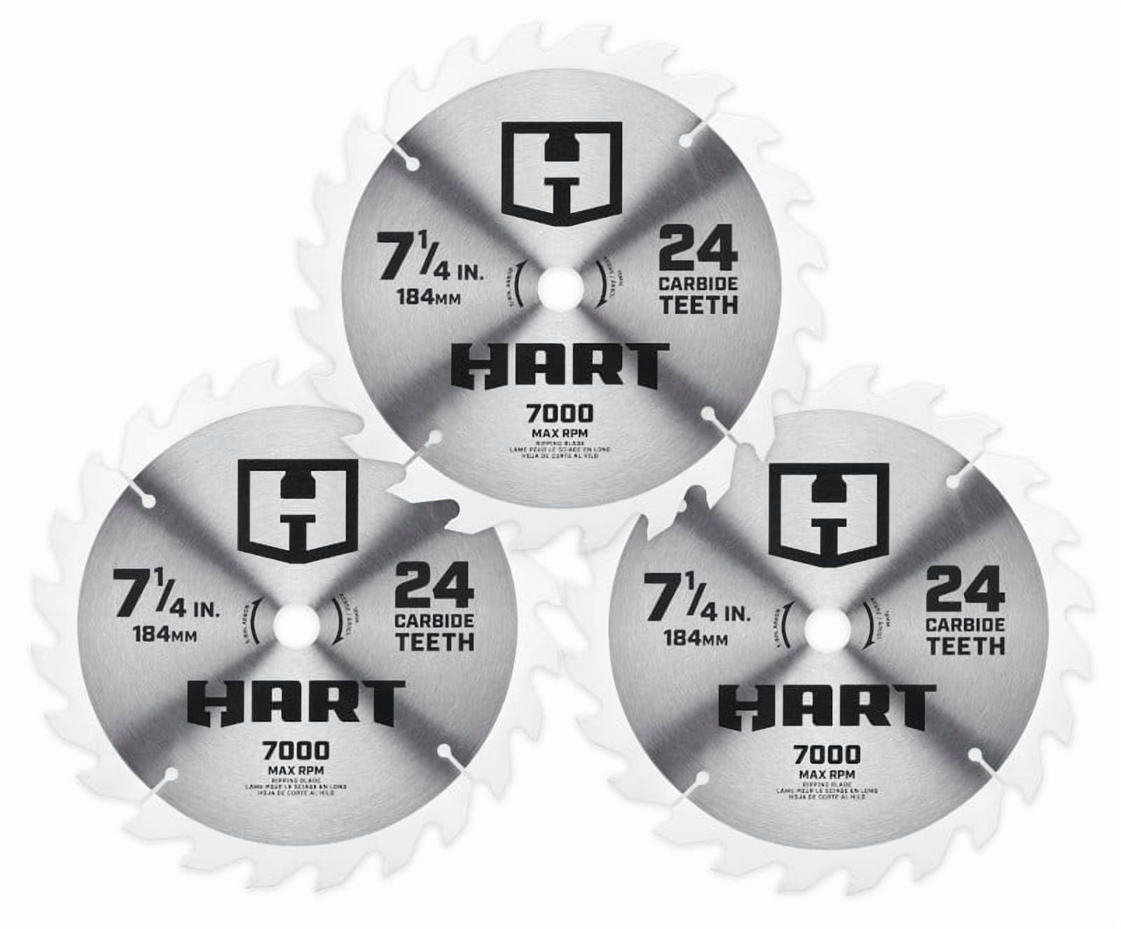 HR 20-Volt 7-1/4" Brushless Circular Saw with 3 Pack 7-1/4" 24T Blade Bundle - Image 3