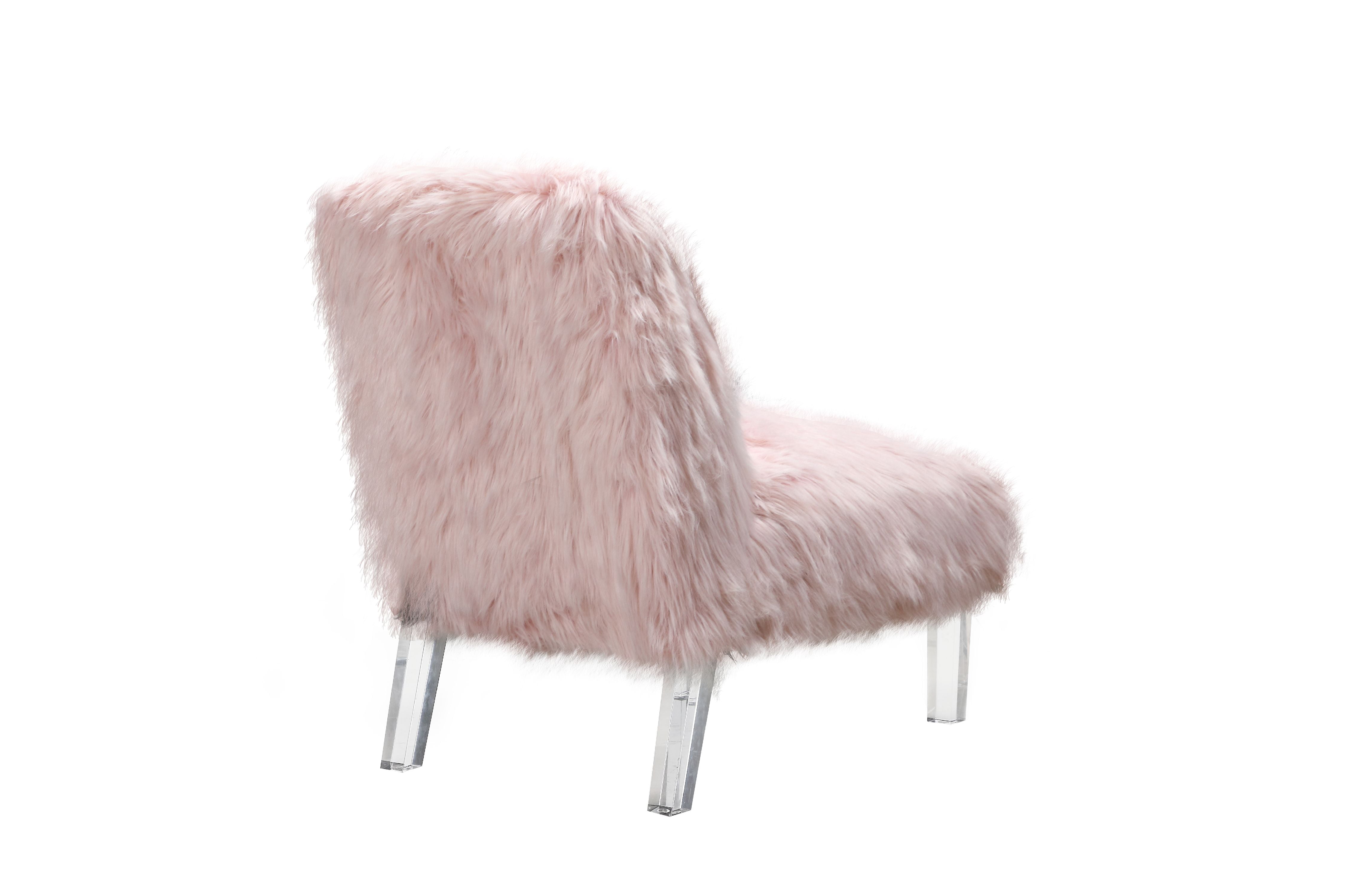 Chic Home Fulvio Faux Fur Upholstered Accent Chair - Image 6