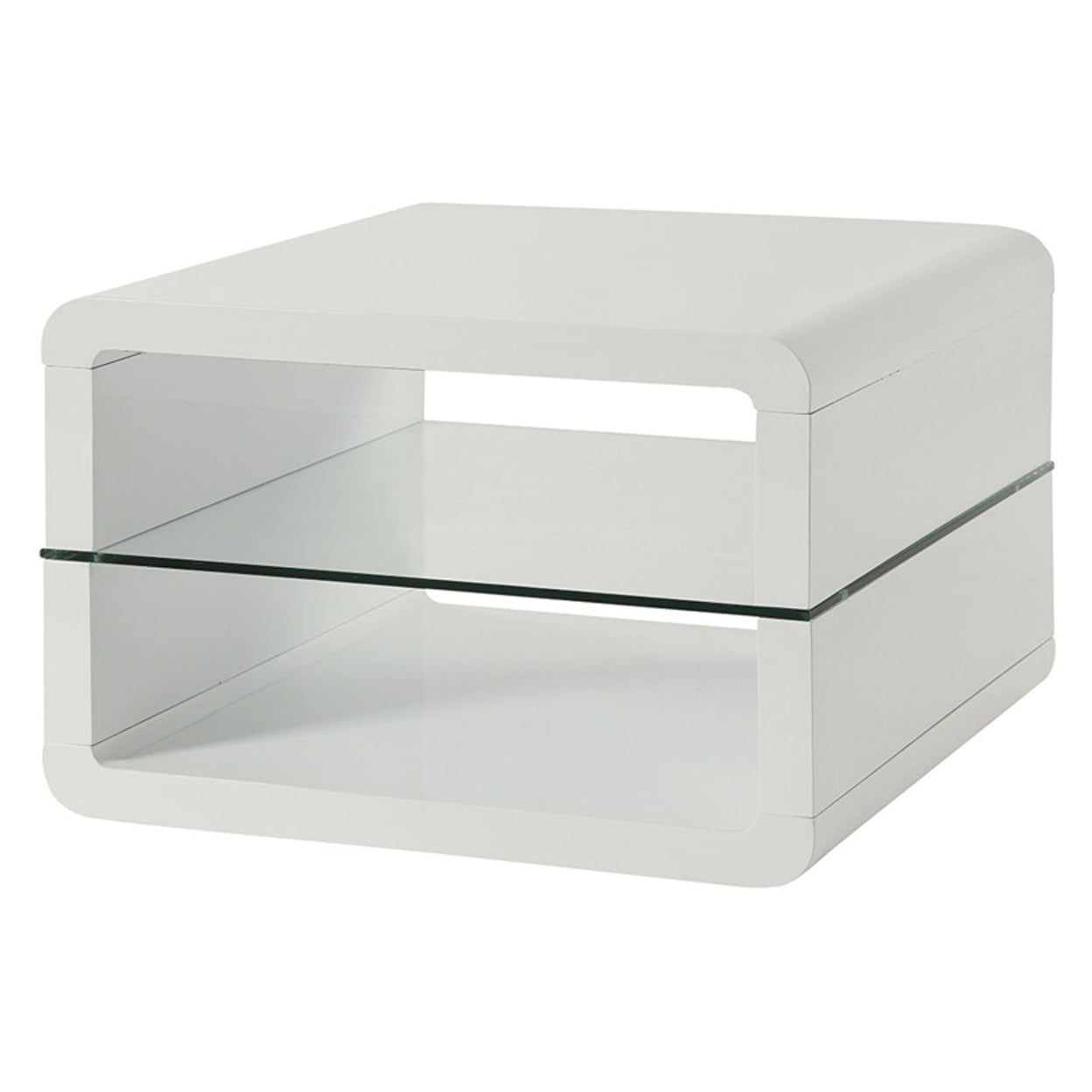 Coaster Home Furnishings 2-Shelf End Table Glossy White - Image 3