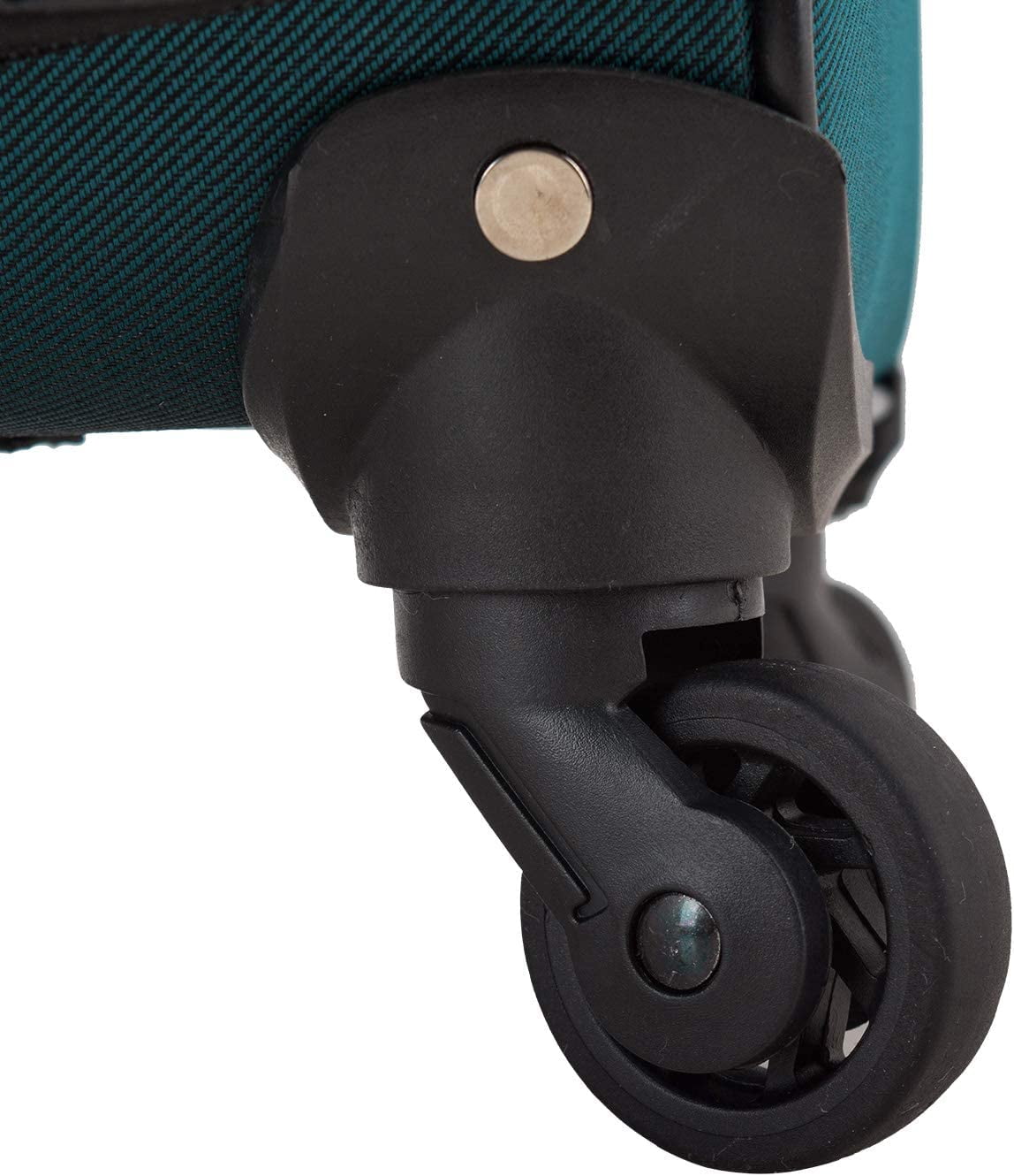 U.S. Traveler Aviron Bay Expandable Softside Luggage with Spinner Wheels, Teal, 22" Carry-on - Image 3