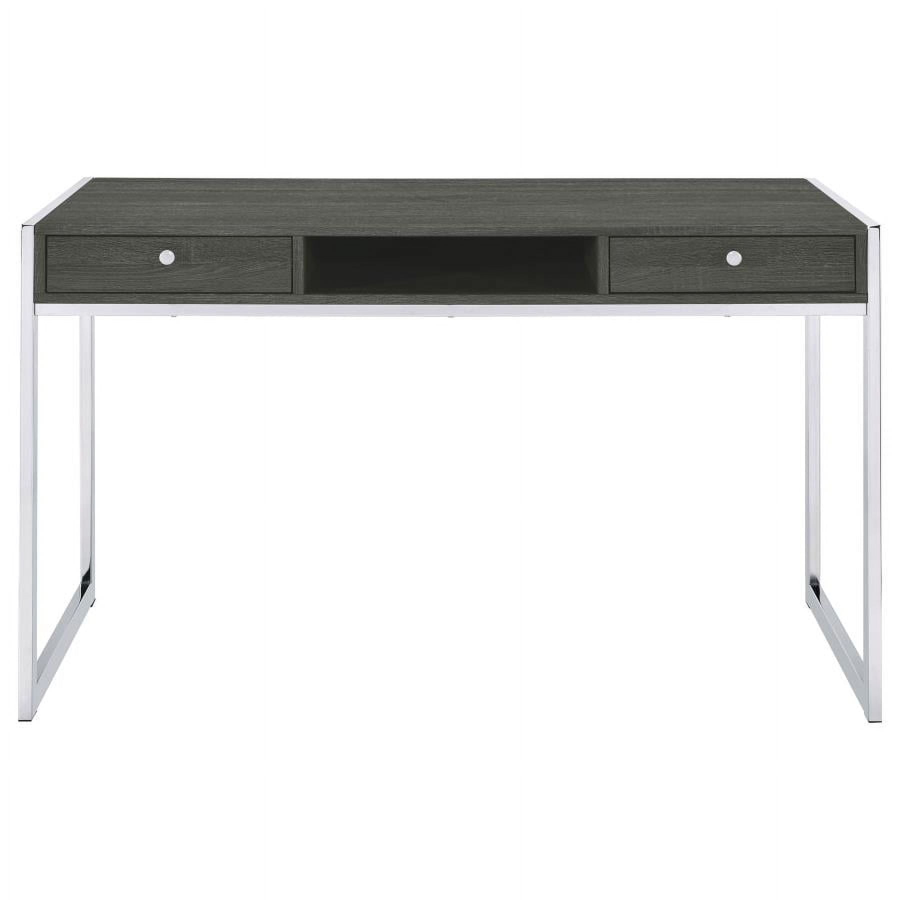 Coaster Contemporary Chrome Desk - Image 3