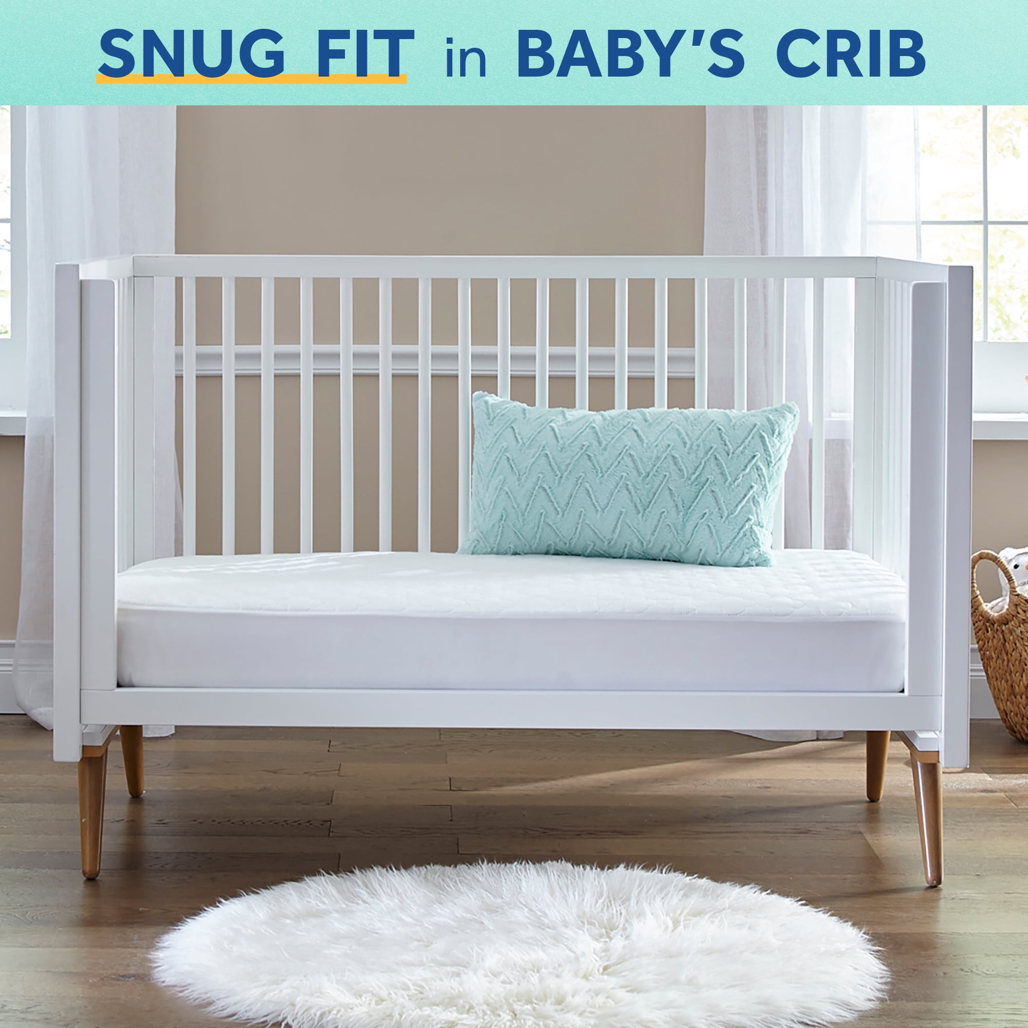 Sealy Butterfly Premium Firm Foam Crib Mattress and Toddler Mattress, Hospital-Grade Cover - Image 4