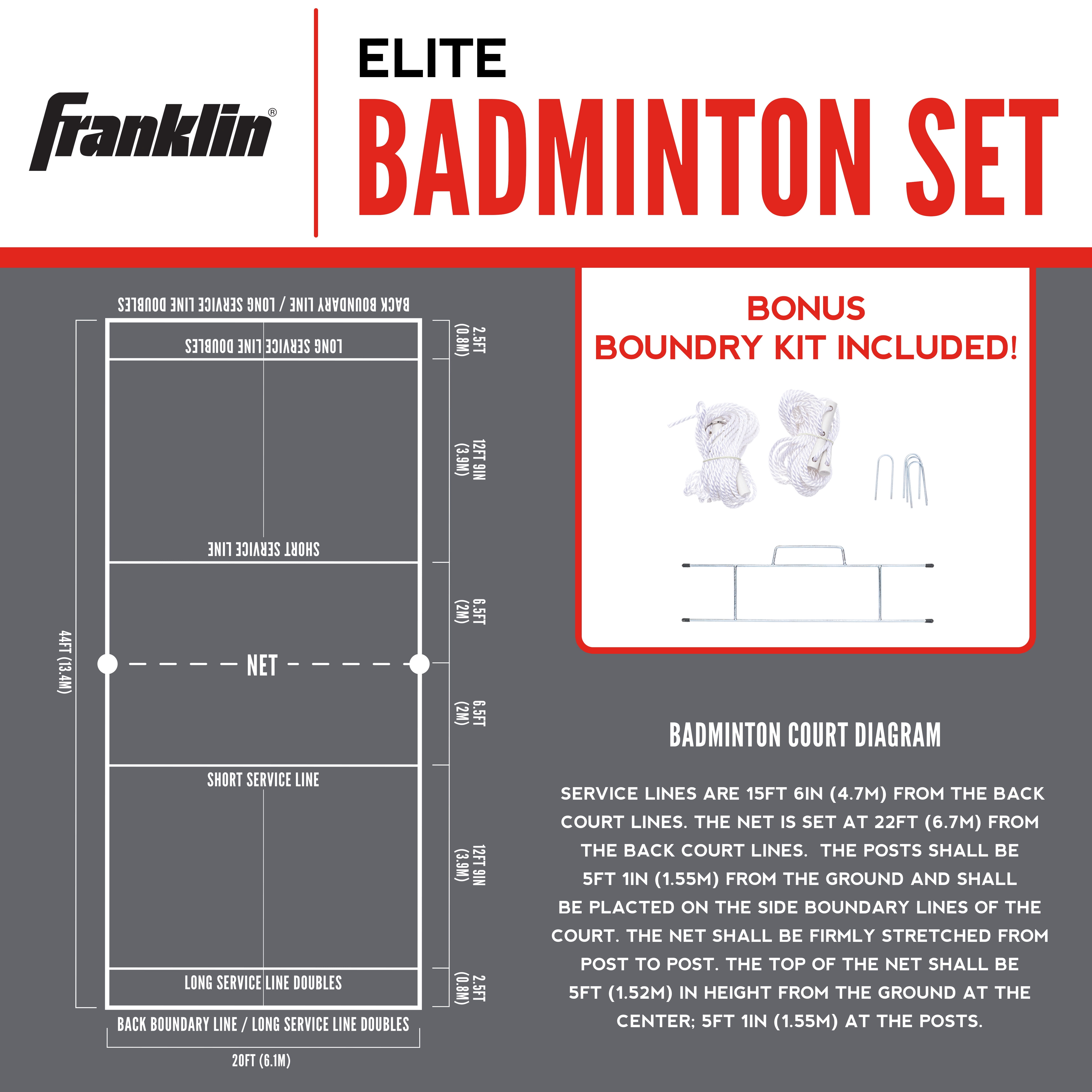 Franklin Sports Elite Badminton Set - Image 3