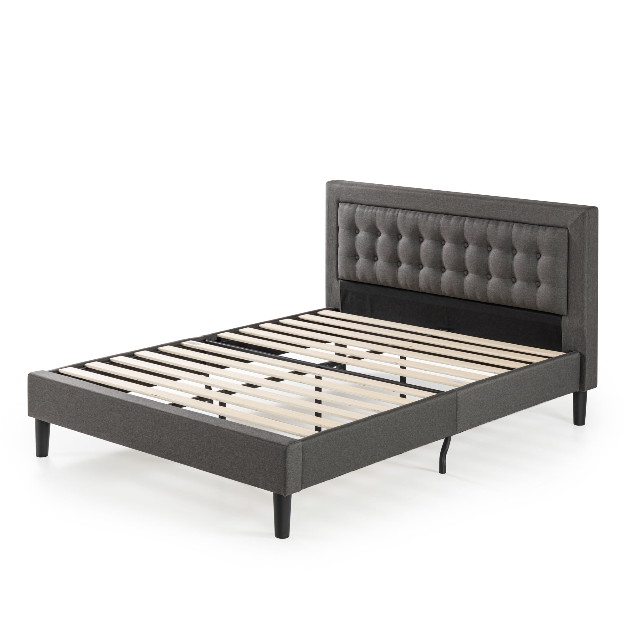 Zinus 40" Dachelle Upholstered Platform Bed Frame Dark Gray, Full - Image 10