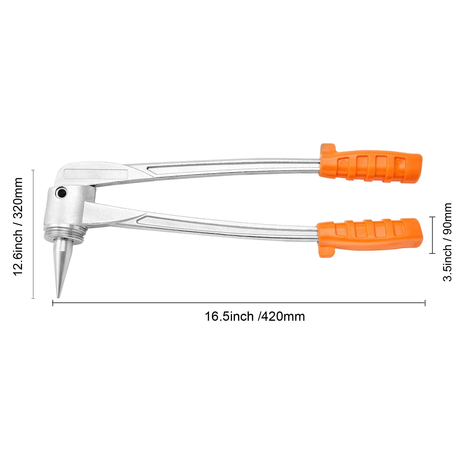 VEVOR Pipe Tube Expander, 1/2", 3/4", 1" OD Manual Lever PEX Tubing Expander, PEX Tools Expander with 3 Expander Heads, Pipe Cutter, Grease for PEX Tube and Copper Pipe - Image 2