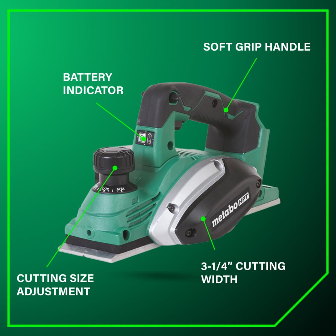 Metabo HPT 18V MultiVolt™ Cordless Hand Planer | Tool Only - No Battery | 3-1/4-Inch | P18DSLQ4 - Image 11