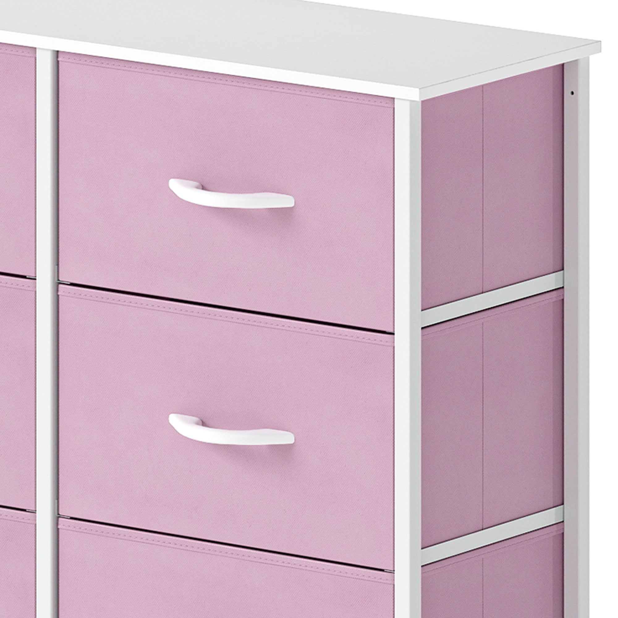 DEXTRUS 8-Drawer Fabric Dresser for Adults, Pink Storage Organizer for Bedroom, Closet & Living Room - Image 3
