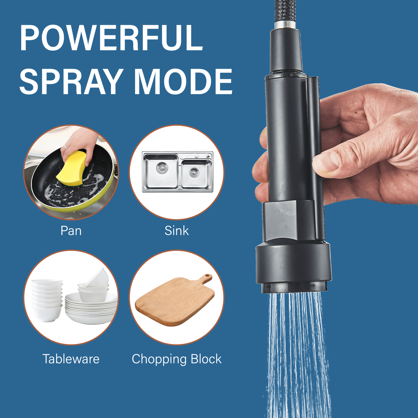 Cesinkin Brass Oil Rubbed Bronze Kitchen Faucet - Image 4