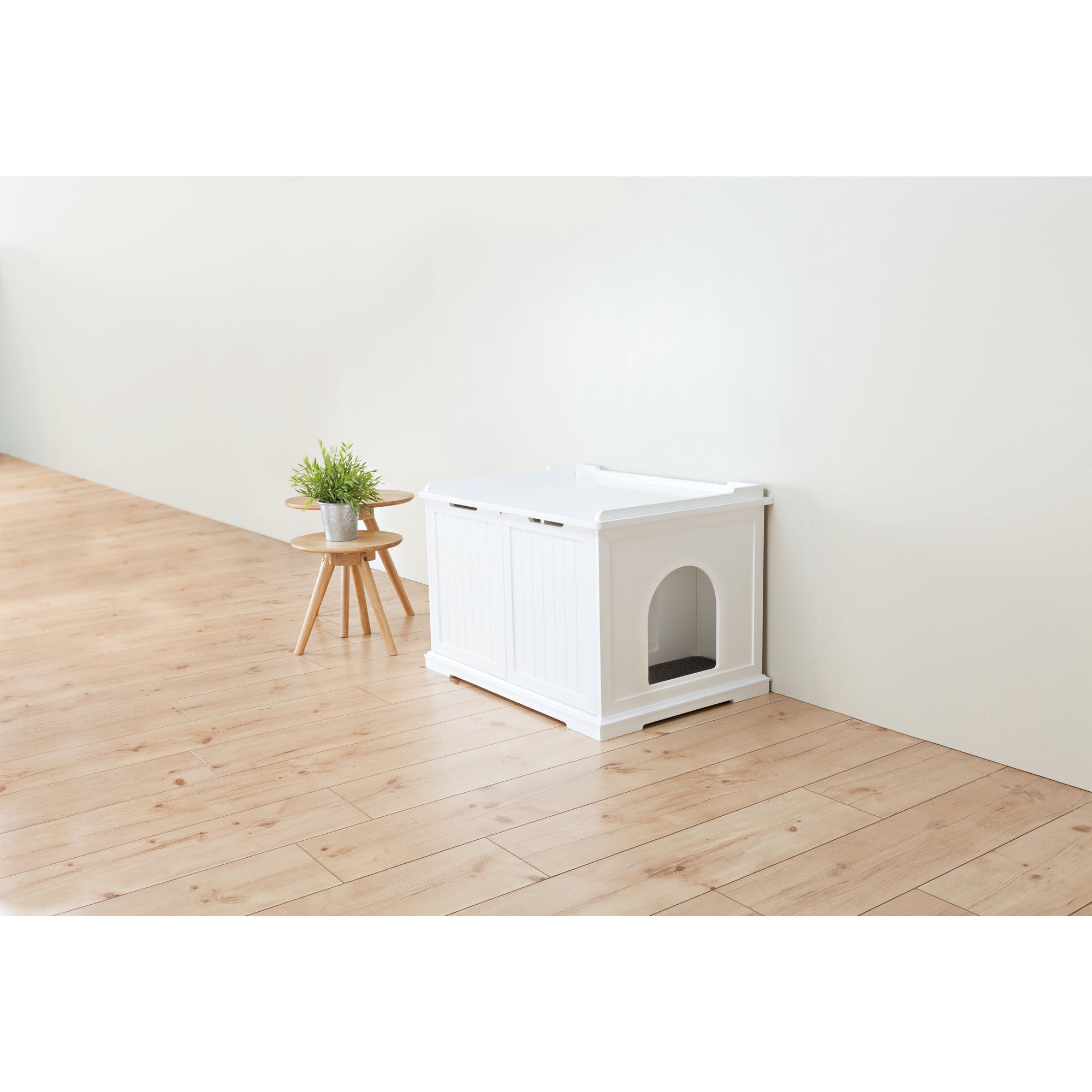 TRIXIE XL Cat Litter Box Enclosure Hidden Litter Indoor Cat Furniture Pet Home Side Table White - Image 2