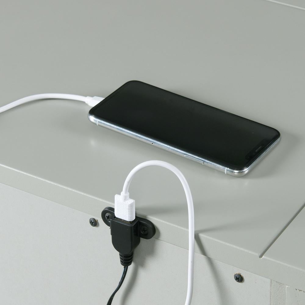 Picket House Furnishings Brooks 3-Drawer Nightstand with USB Ports in Gray - Image 5