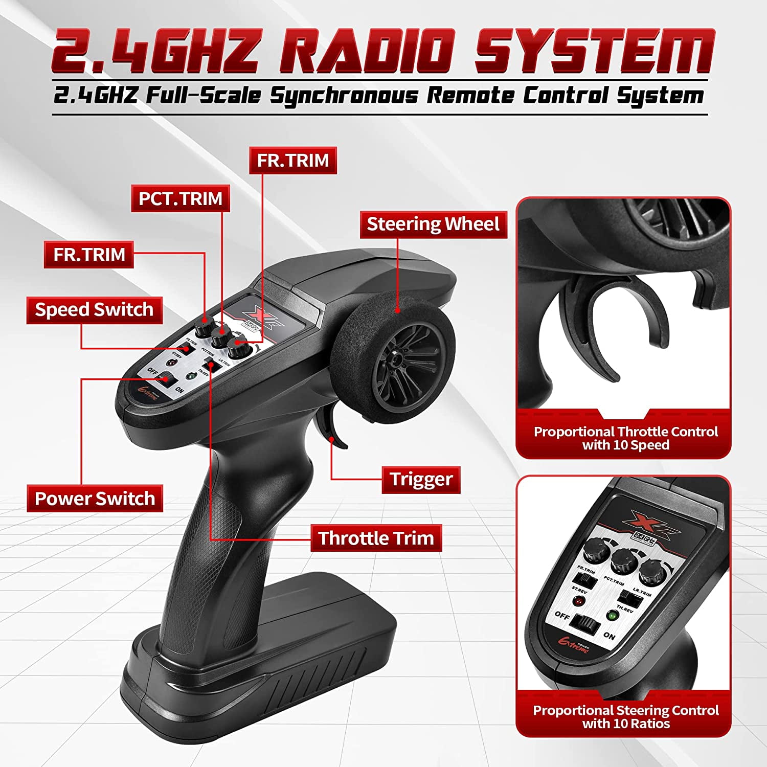 Hosim 1:10 Brushless RC Cars Remote Control Car RC Monster Truck Racing Car 4WD High Speed 40+MPH X07 Red Toys for Adult & Kids - Image 6