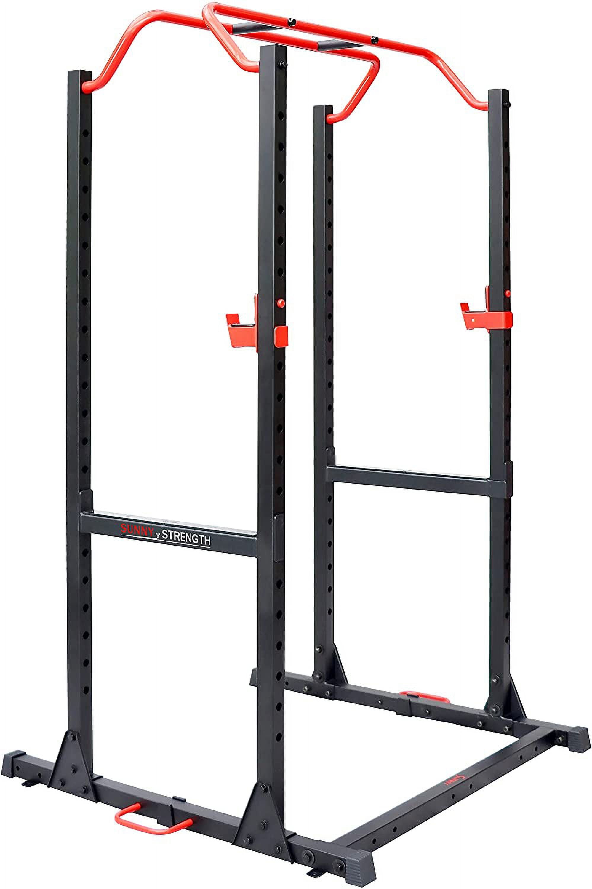 Sunny Health & Fitness 1000LB Capacity Multi-Function Adjustable Weight Cage Power Rack - Image 2