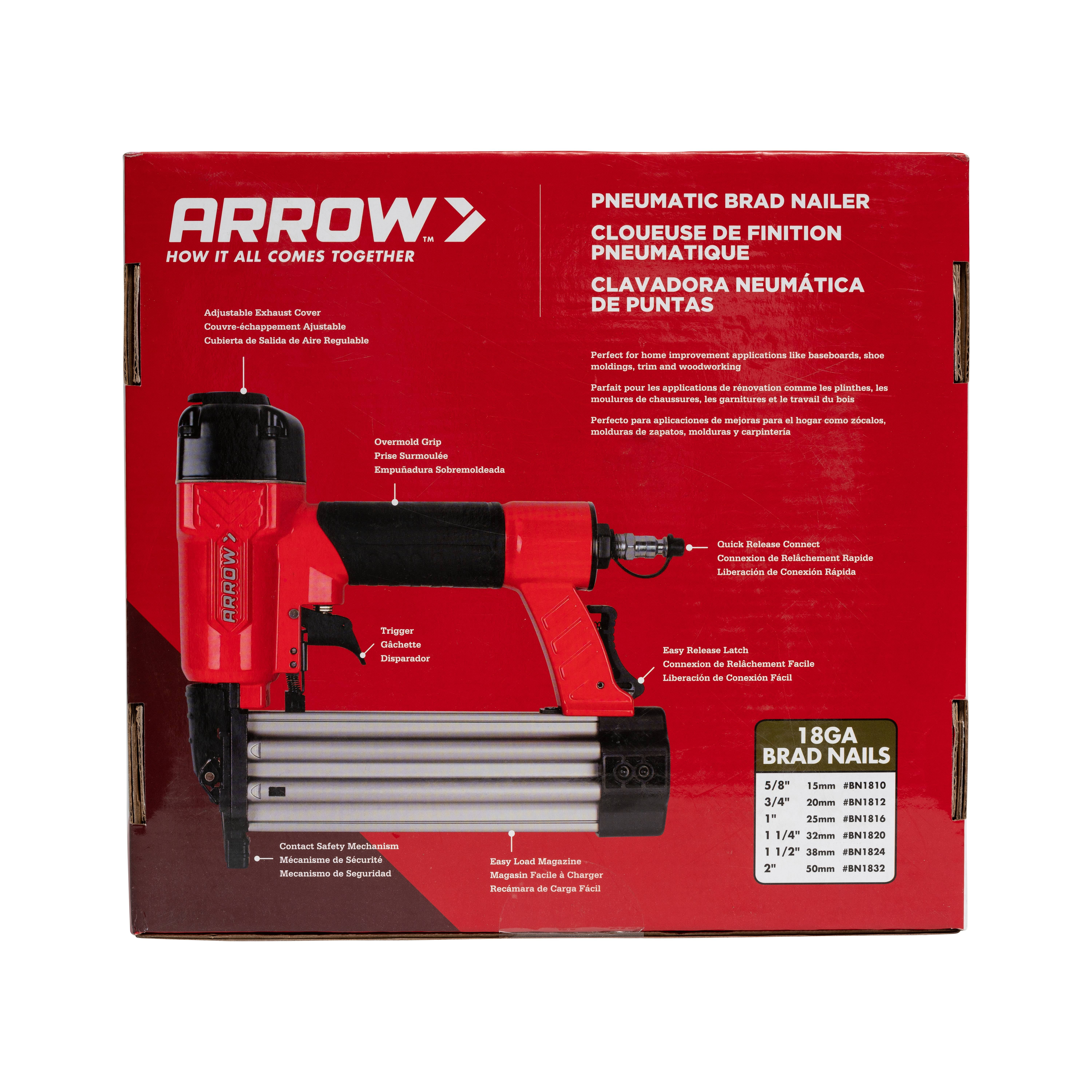 Arrow PT18G 18 Gauge Oil-Free Pneumatic Brad Nail Gun - Image 4