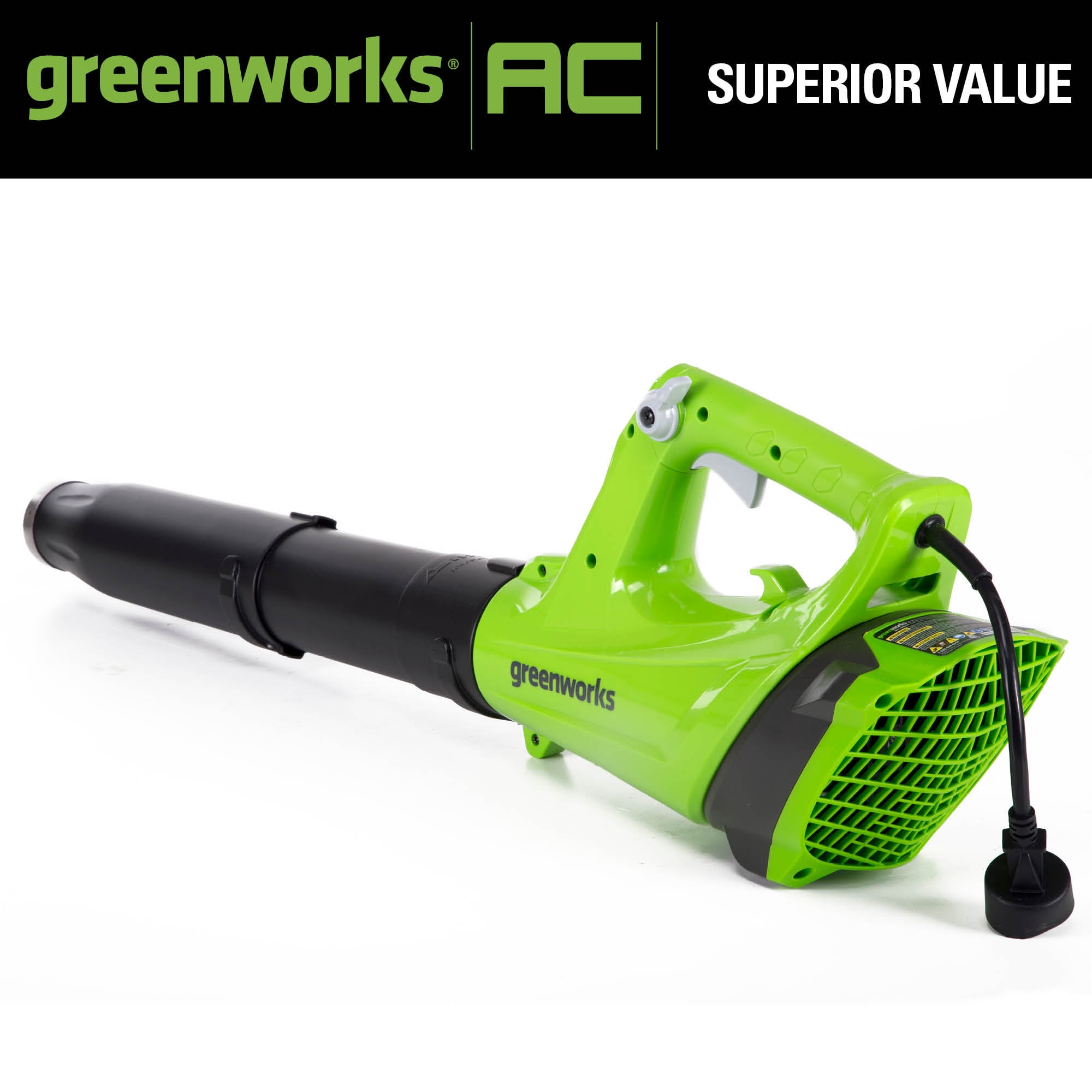 Greenworks 9 Amp 530 Cfm at 130 mph Corded Electric Axial Leaf Blower 2400902 - Image 2