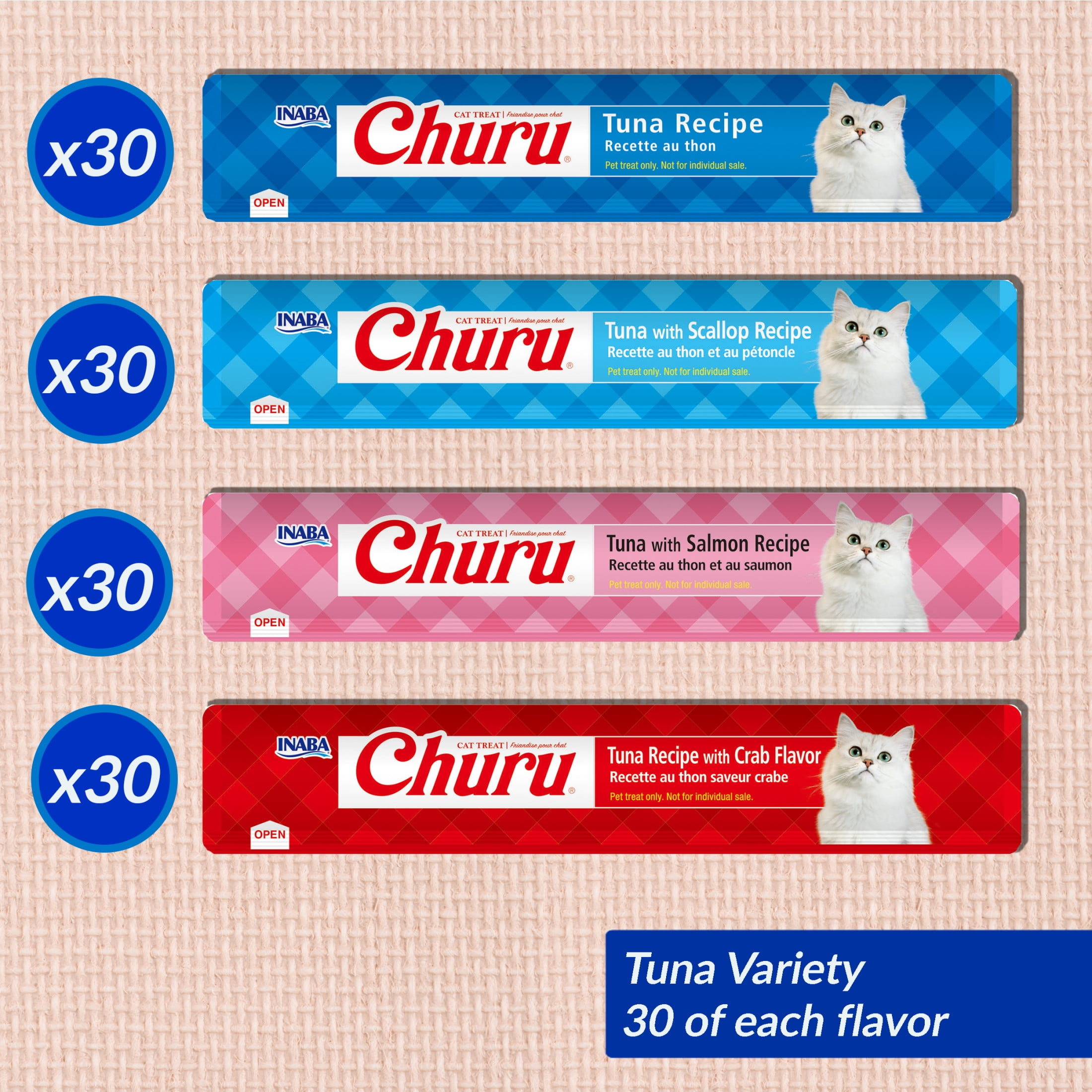 INABA Churu Cat Treats, Lickable, Squeezable Creamy Purée with Vitamin E, 0.5 Ounces per Tube, 120 Tubes Total, Tuna Variety - Image 8