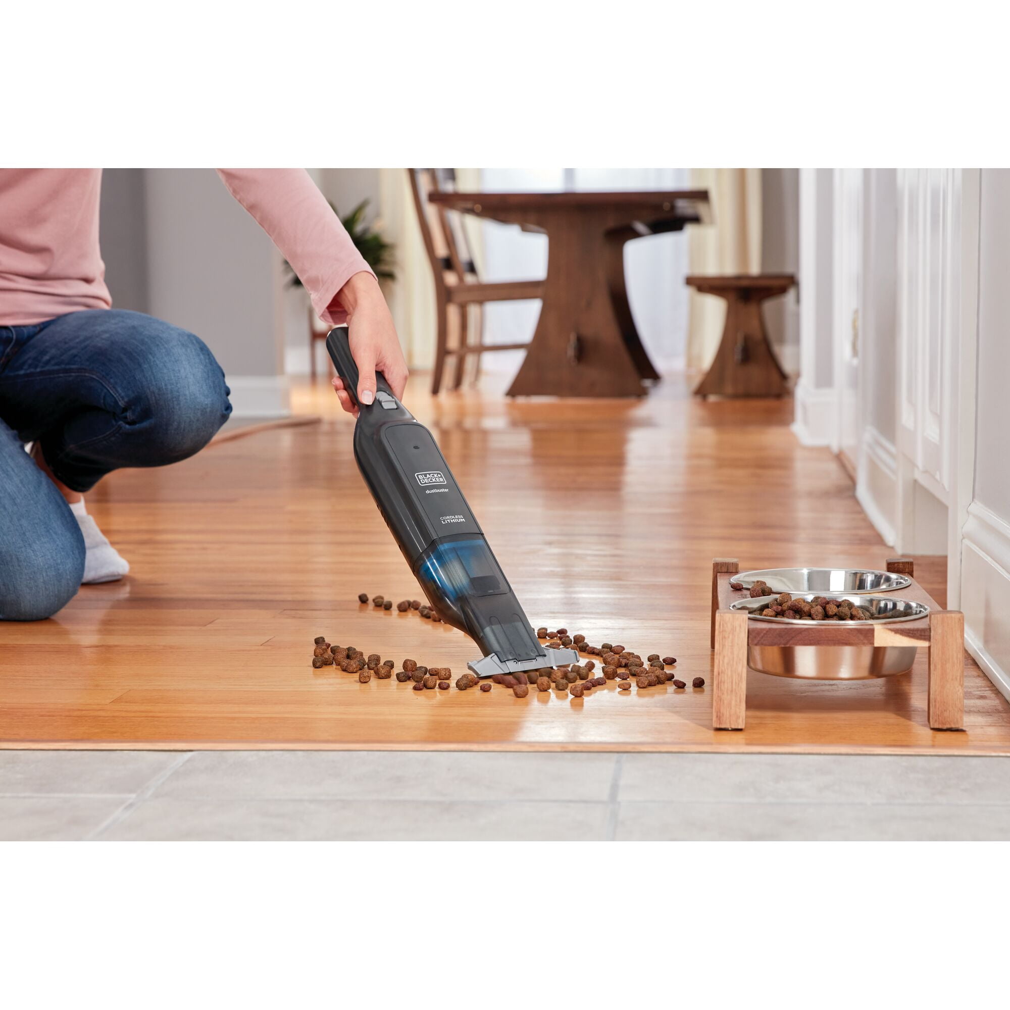 BLACK+DECKER Dustbuster Cordless Hand Vacuum AdvancedClean Slim with Charger, Filter and Brush Crevice Tool, HLVC320B01 - Image 4