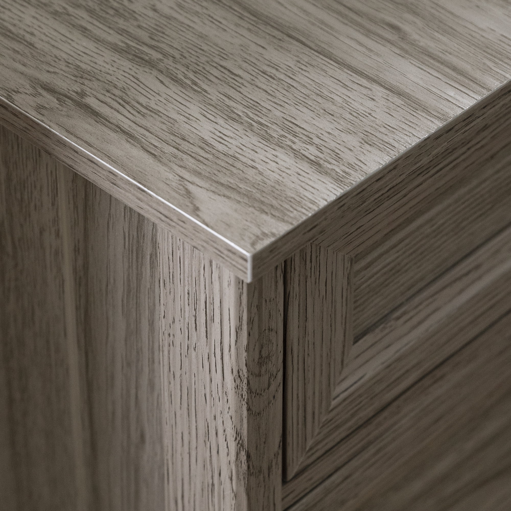 Set of 2 Classic Grooved 1 Door and Drawer Slate Grey Nightstands by Manor Park - Image 6