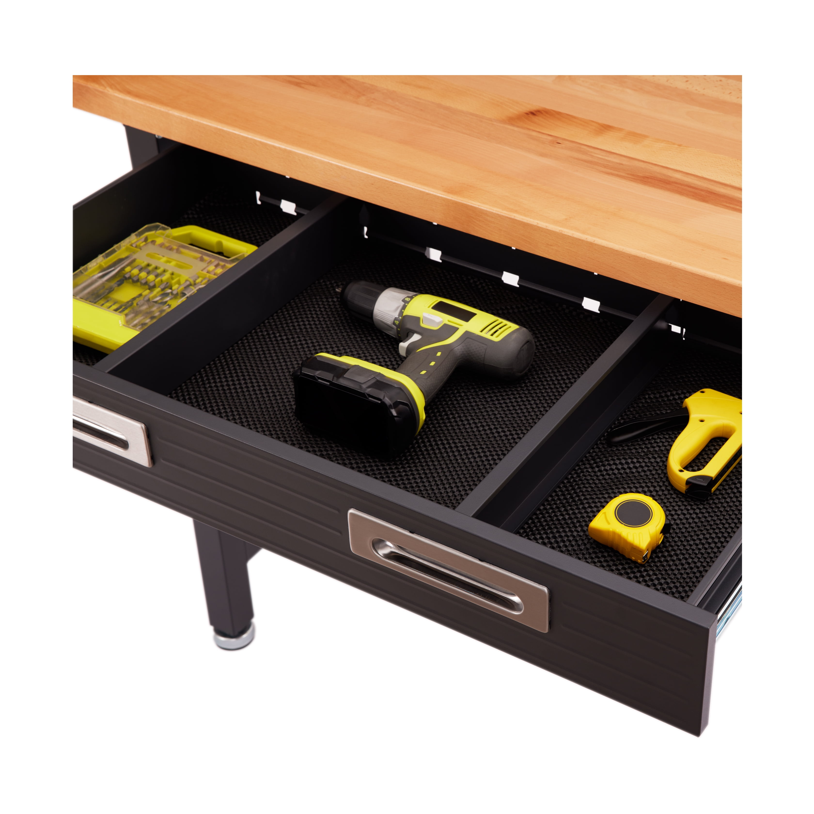 Seville Classics UltraHD® Heavy Duty Commercial Lighted Workcenter Workbench w/ Pegboard, Graphite, 48" W x 24" D x 65.5" H - Image 2