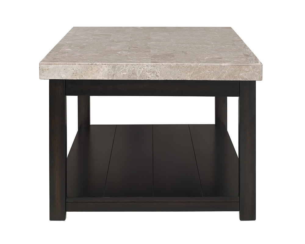 Picket House Furnishings Caleb Marble Top Coffee Table in Espresso - Image 3