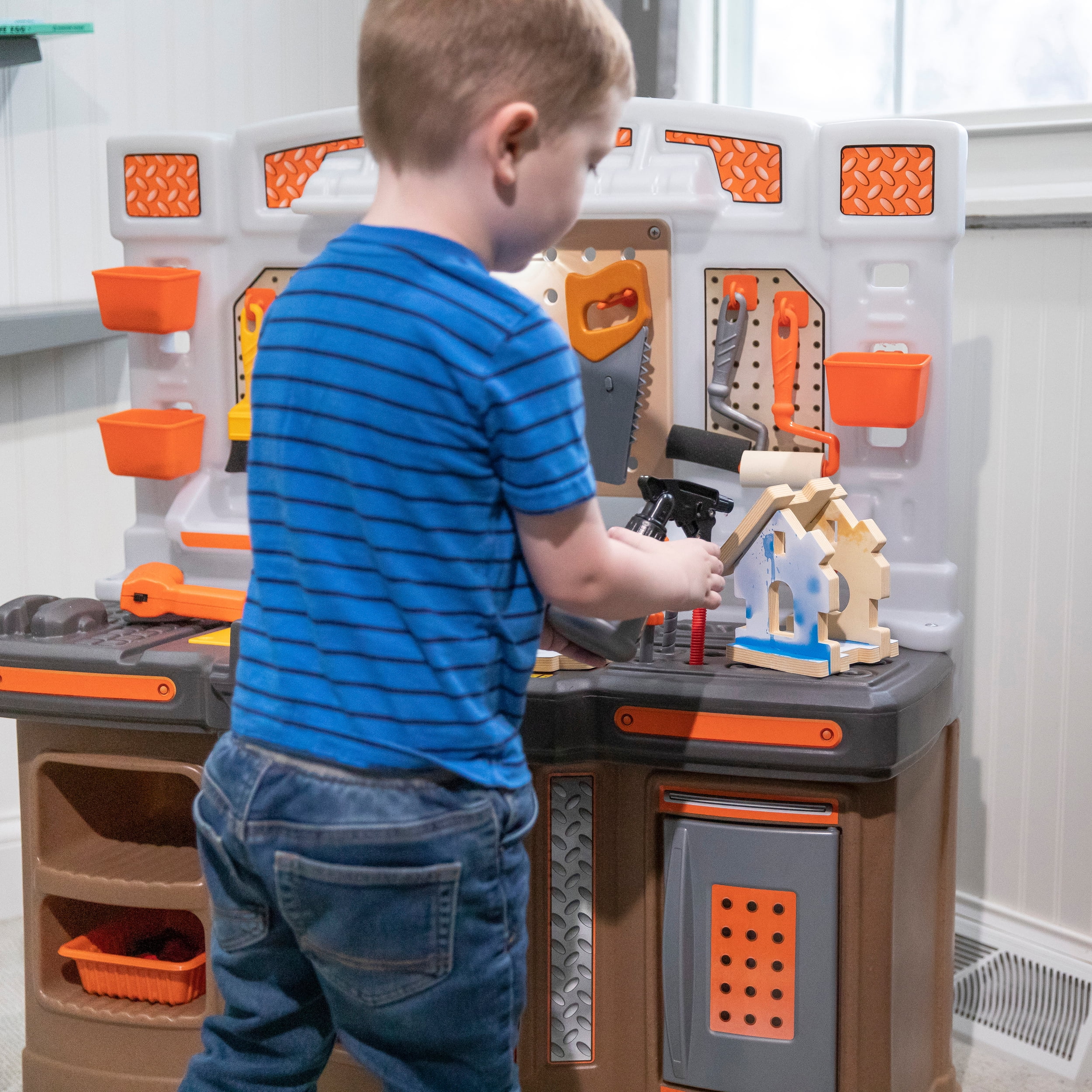 Step2 Big Builders Pro Workshop Multicolor Tool Bench, 27.50" x 34", 19 lb - Image 49