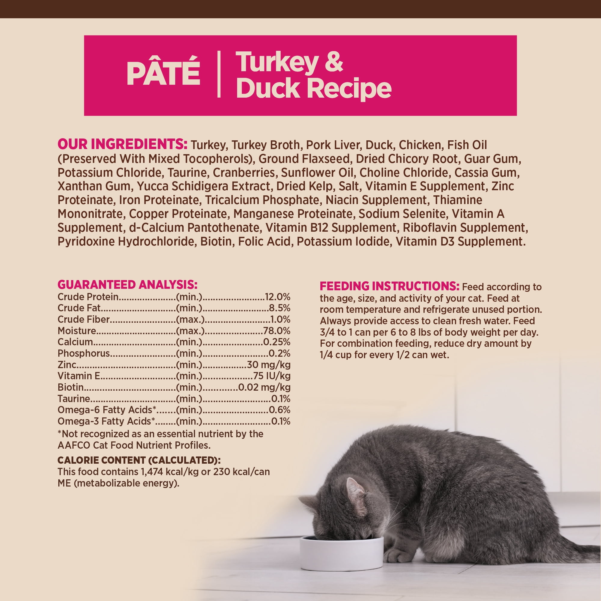 Wellness CORE Pate Adult Wet Cat Food, Natural, Protein-Rich, Grain Free, 5.5 Ounce, 24 Pack (Turkey & Duck) - Image 4