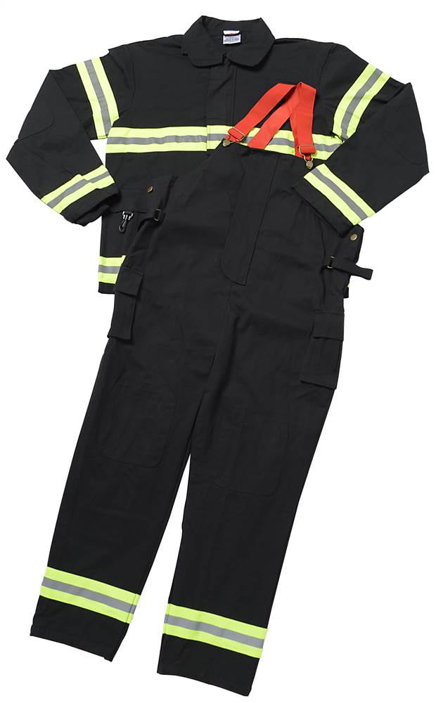 Black Firefighter Suit Adult Costume - Image 3