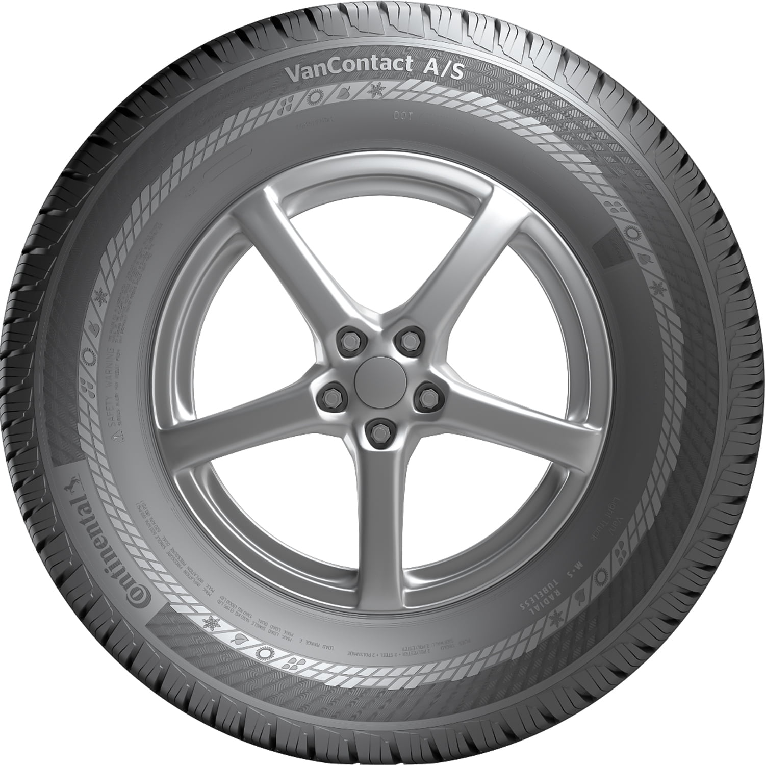 Continental VanContact A/S 225/75R16 121/120R E 10 Ply dc Van Commercial Tire - Image 2