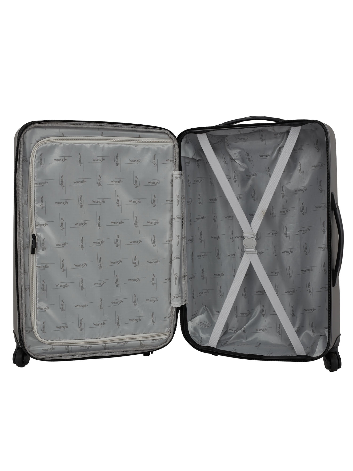 Wrangler 3-Piece Expandable Rolling Upright Luggage Set, Granite Gray - Image 9