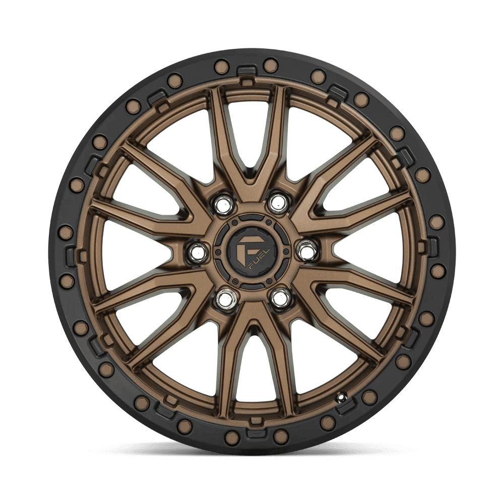 Fuel 1PC Aluminum Rim D681 REBEL 20X10in Matte Bronze with Black Bead Ring Finish, D68120008447 - Image 3