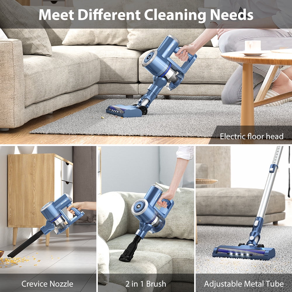 Prettycare Cordless Stick Vacuum Cleaner Lightweight Upright for Carpet Hard Floor Pet Hair W200 - Image 2