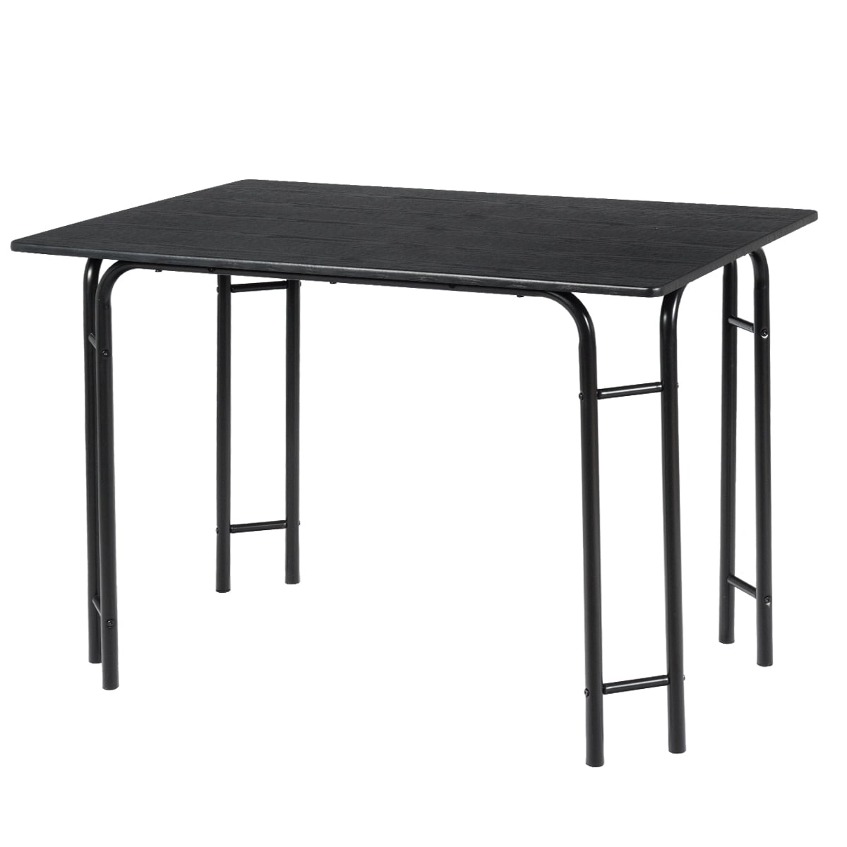 Topbuy 5 Pieces Dining Table and Chair Set Metal Frame Wooden Tabletop - Image 6