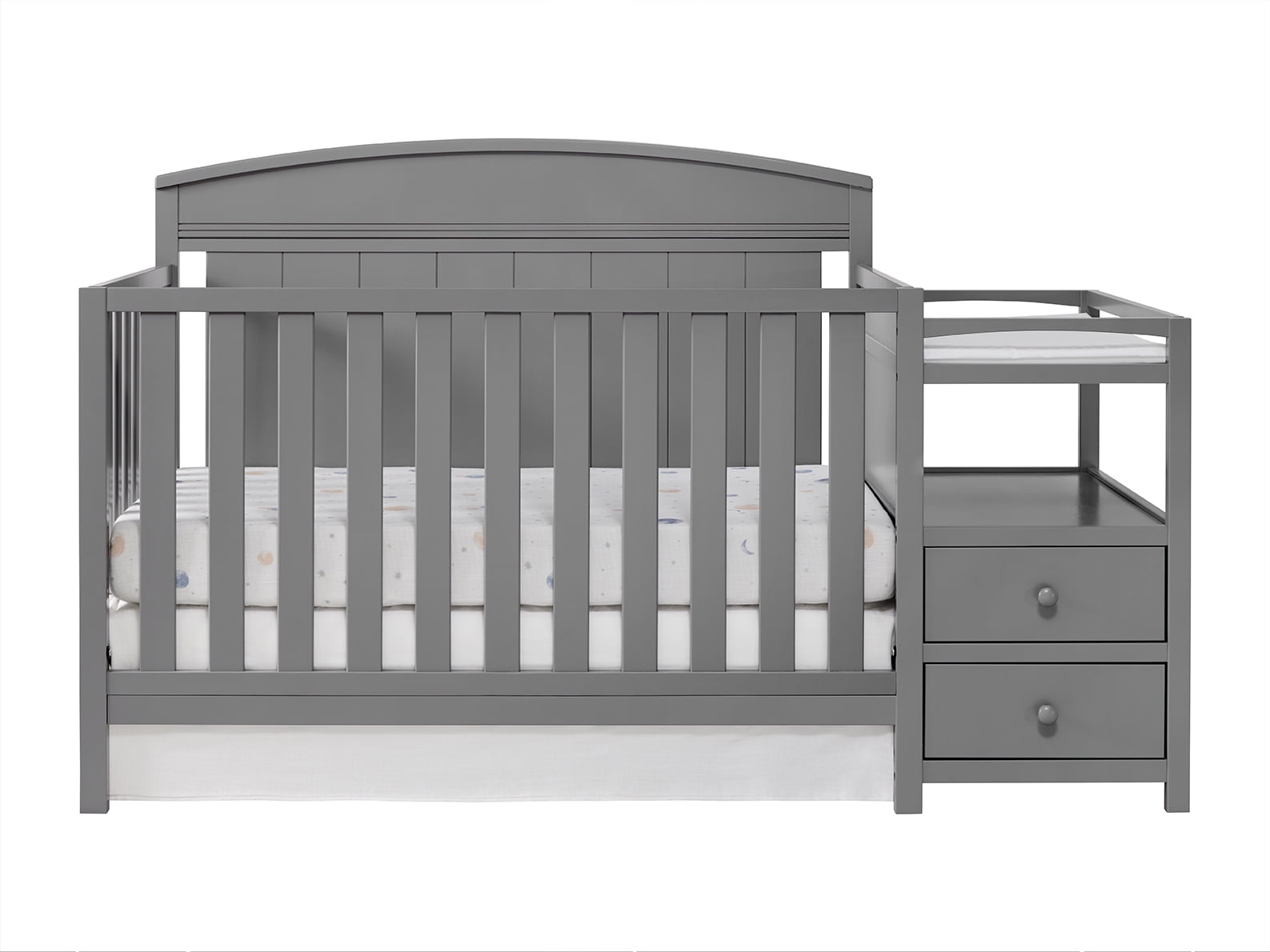 Oxford Baby Pearson 4-in-1 Convertible Crib & Changing Station, Dove Gray, GREENGUARD Gold Certified, Wooden Crib - Image 11