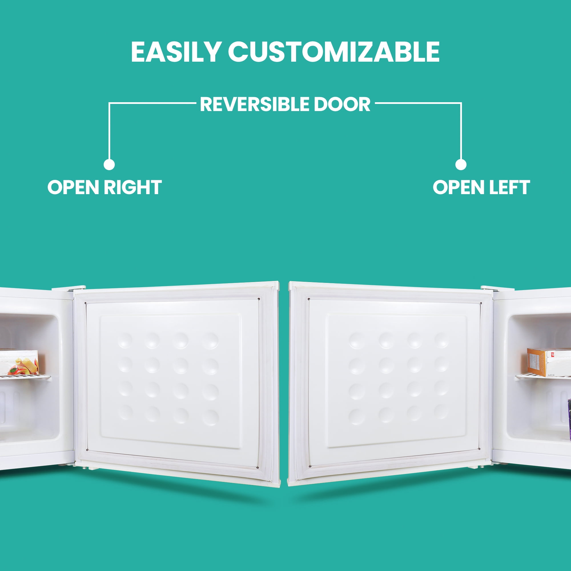 Koolatron 1.2 cu ft (34L) Mini Upright Freezer, White, Space-Saving Flat Back, Reversible Door, Manual Defrost - Image 5