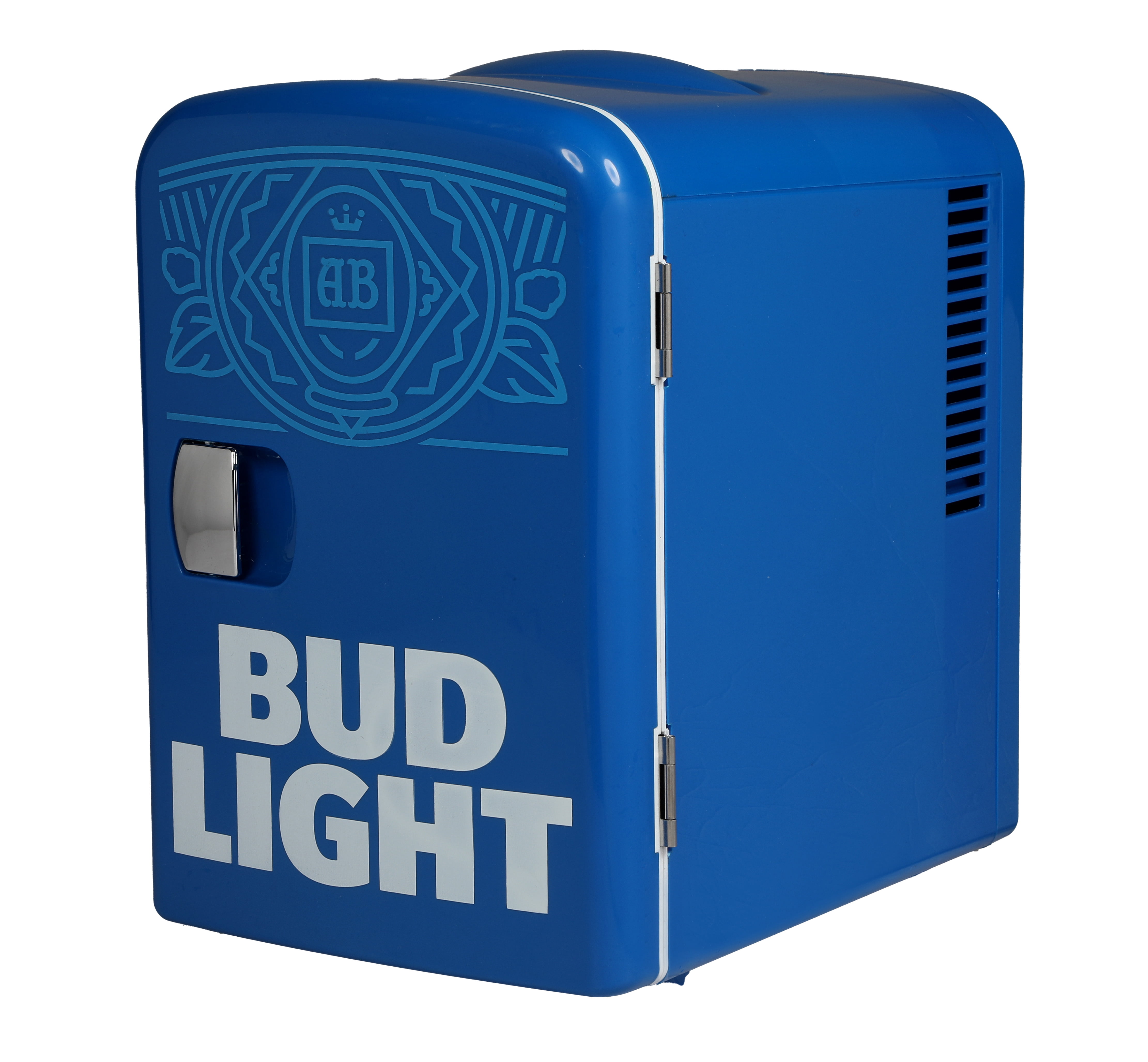 Bud Light Mini Beverage Fridge, Blue, 11''x7.5''x10'' - Image 2