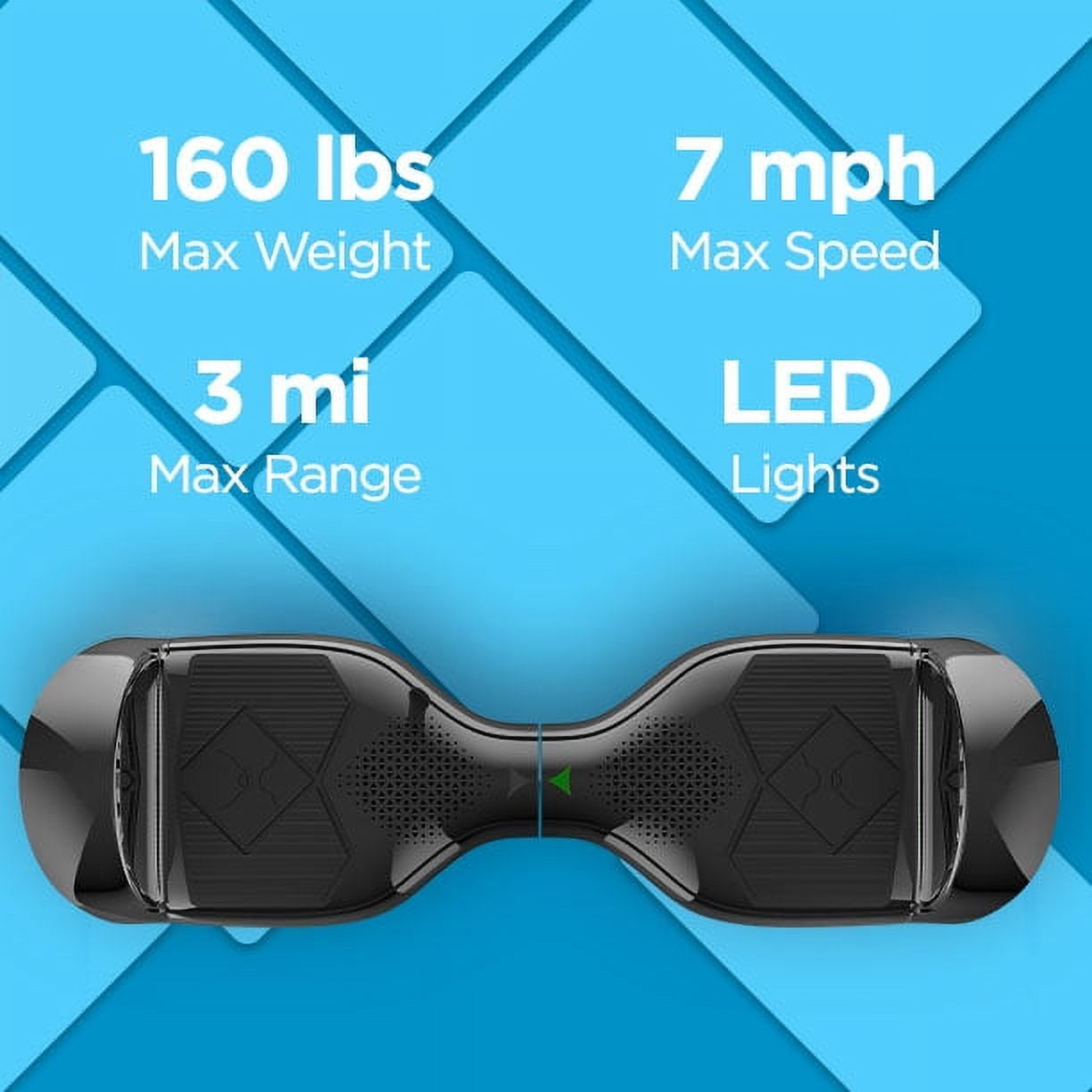 Hover-1 Helix UL Certified Electric Hoverboard, 6.5in LED Wheels, Bluetooth Speaker, Gunmetal Gray - Image 8