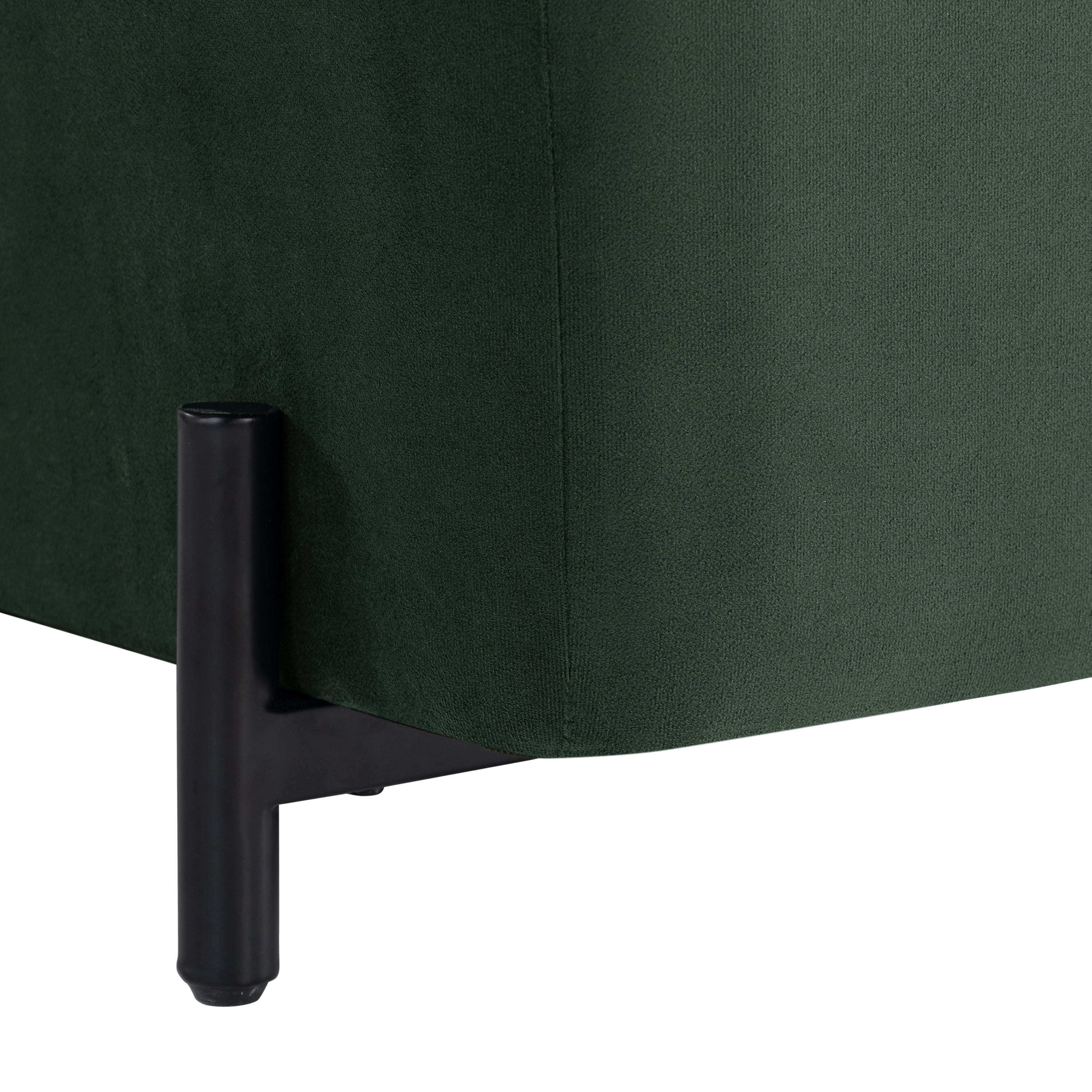 Studio Living Kingston Modern Large Storage Ottoman, Green Velvet Fabric - Image 8