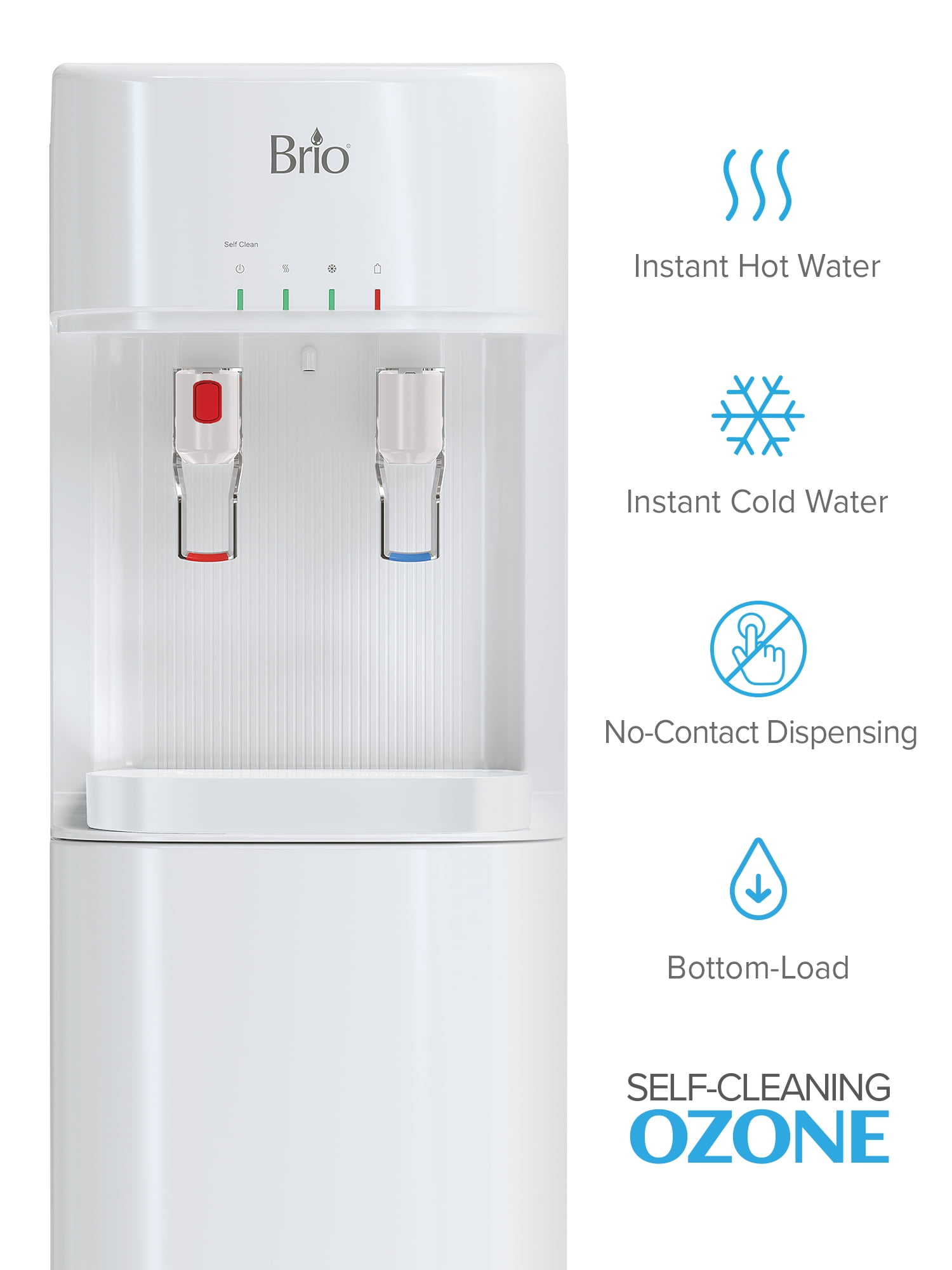 Brio Bottom Load Water Cooler Dispenser for 5 Gallon Bottles – Paddle Dispensing, CLBL320WSCP - Image 3