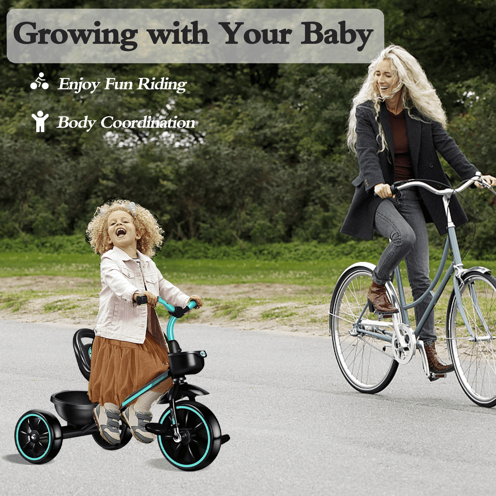 Toddler Tricycle, Kids Tricycles for 3-5 Year Olds, Adjustable Seat, Toddler Tricycle Kids Trikes Tricycle,Gift & Toys for Boy & Girl - Image 2