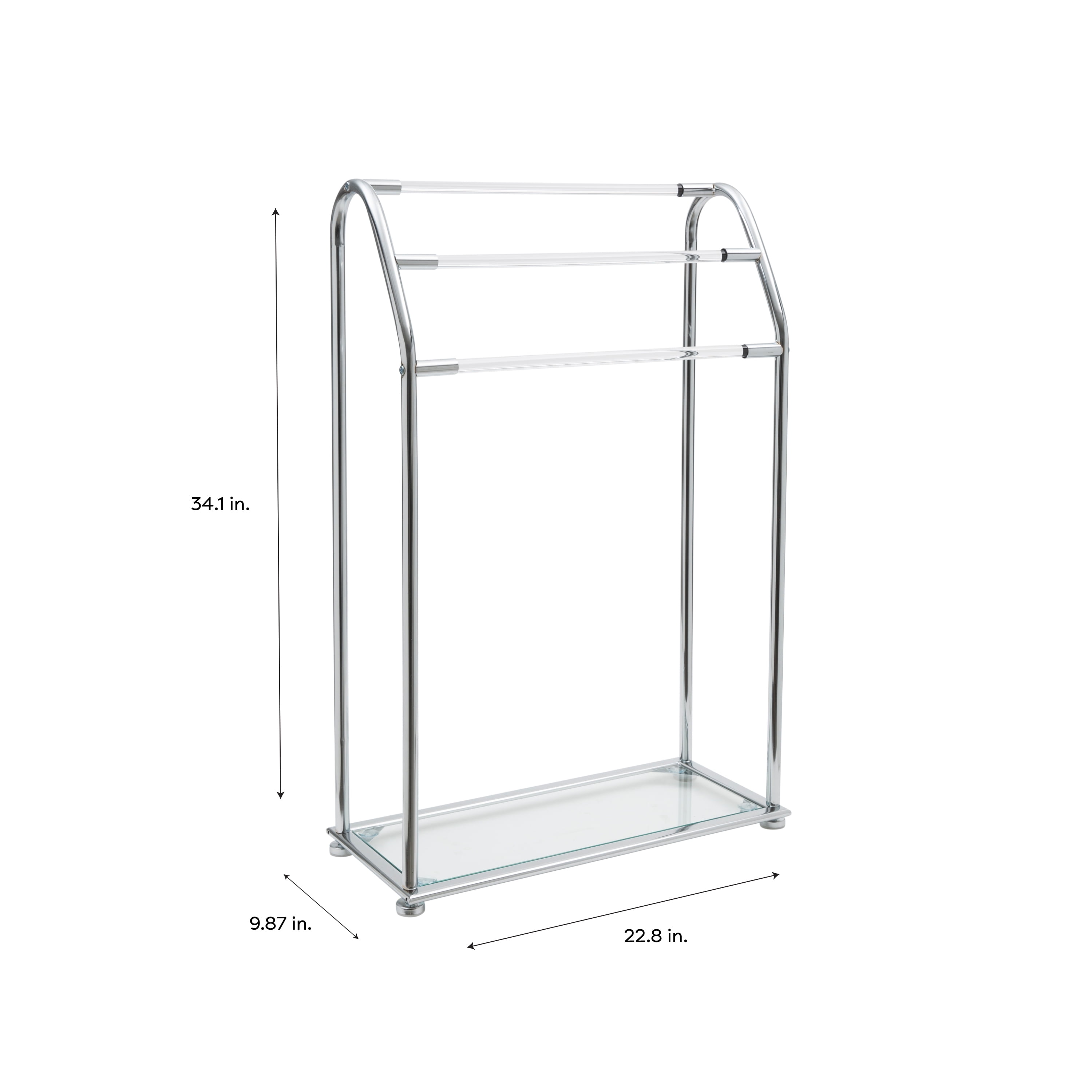 Organize It All Freestanding Acrylic Towel Rack - Image 4