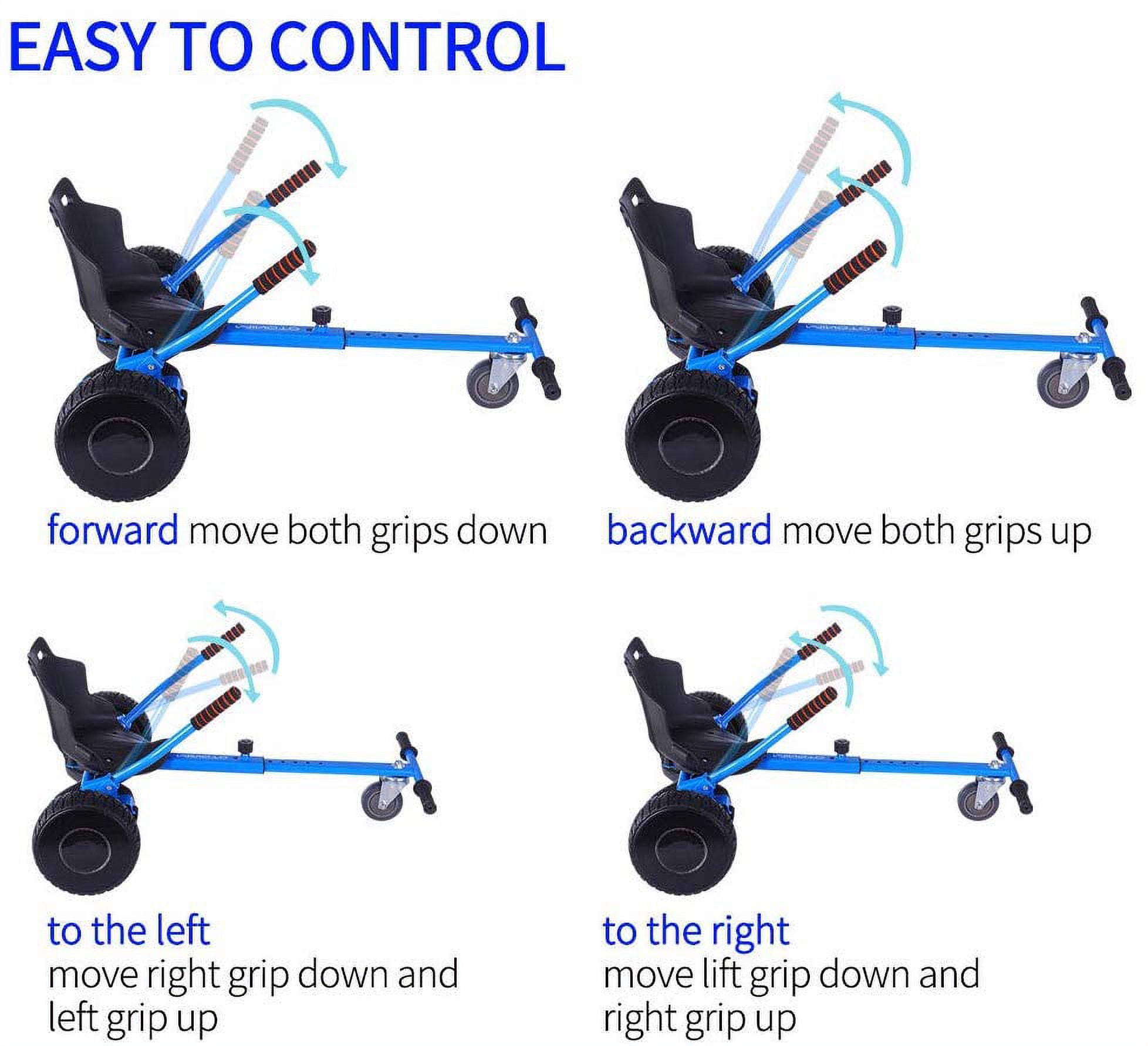 All In One Hover Cart Attachment For Hoverboard - Transform your Hoverboard into a Go Kart with Hovercart - Blue - Image 7