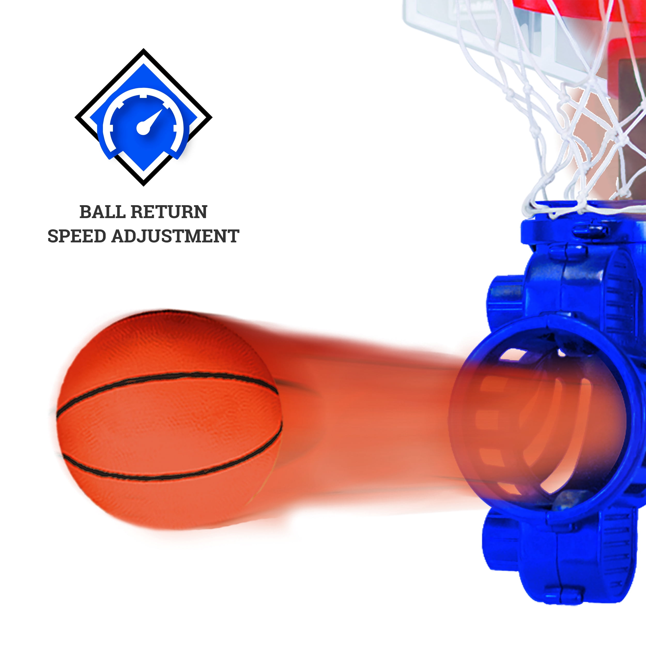 Franklin Sports Shoot Again Over The Door Mini Basketball Hoop With Rebounder and Automatic Ball Return - Image 2