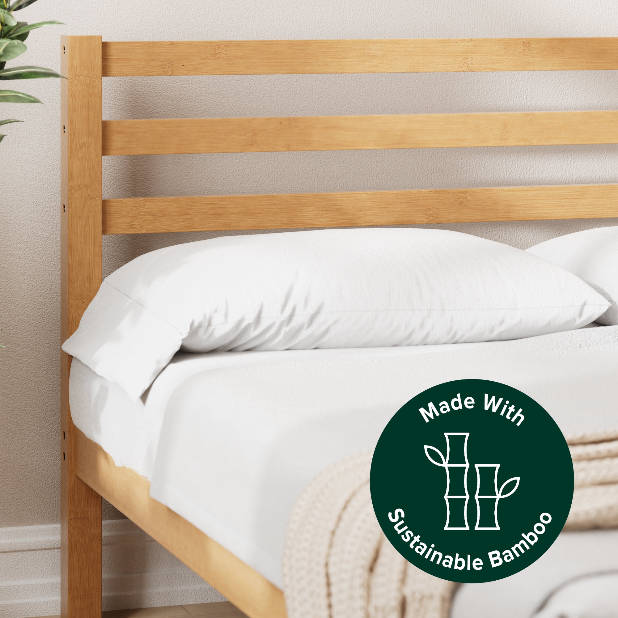 Zinus Maddie Bamboo Platform Bed Frame, Queen - Image 7