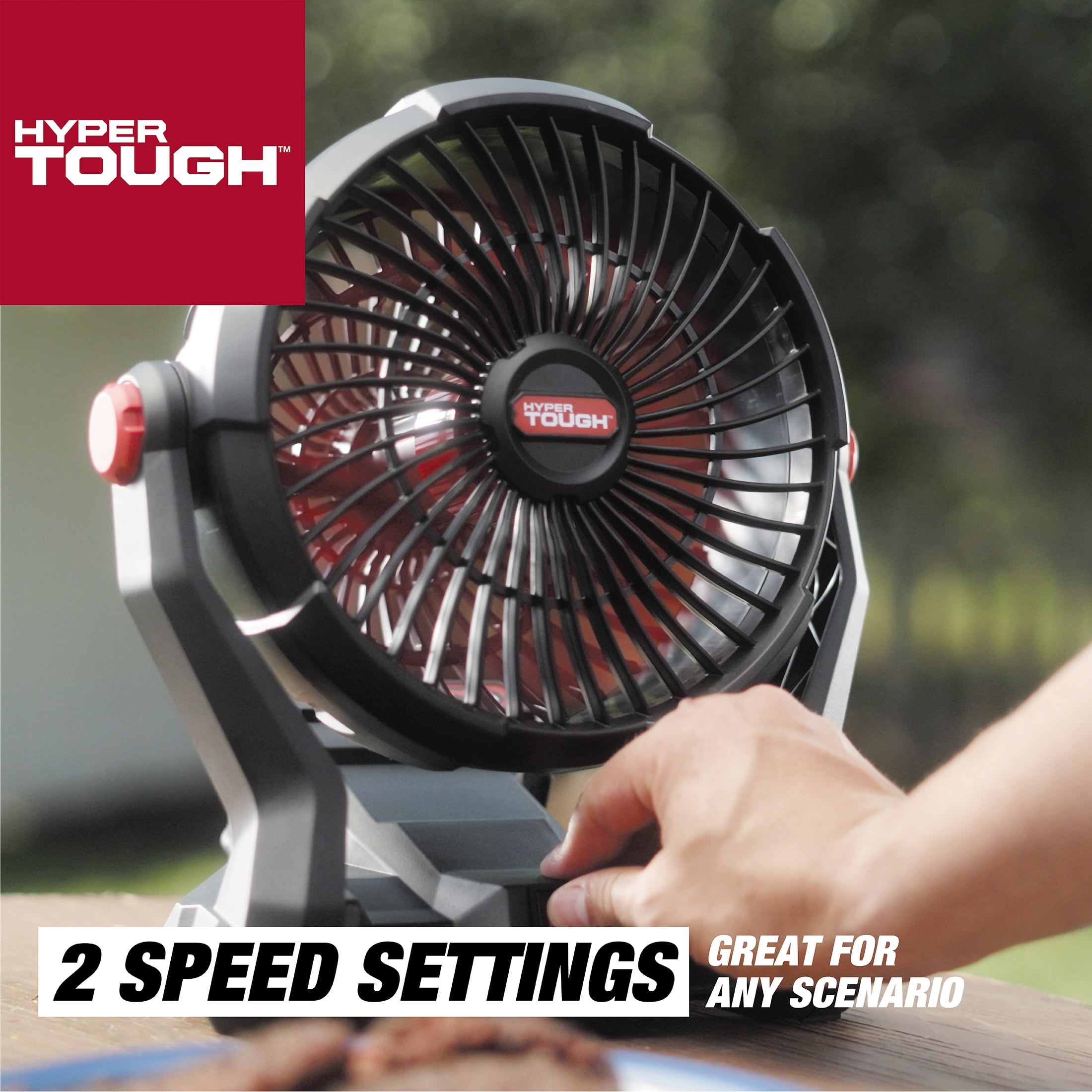 Hyper Tough 7.5 in. Cordless Fan with Hybrid Power,with 2.0Ah Lithium-Ion Battery Pack Powered,C1005 - Image 7