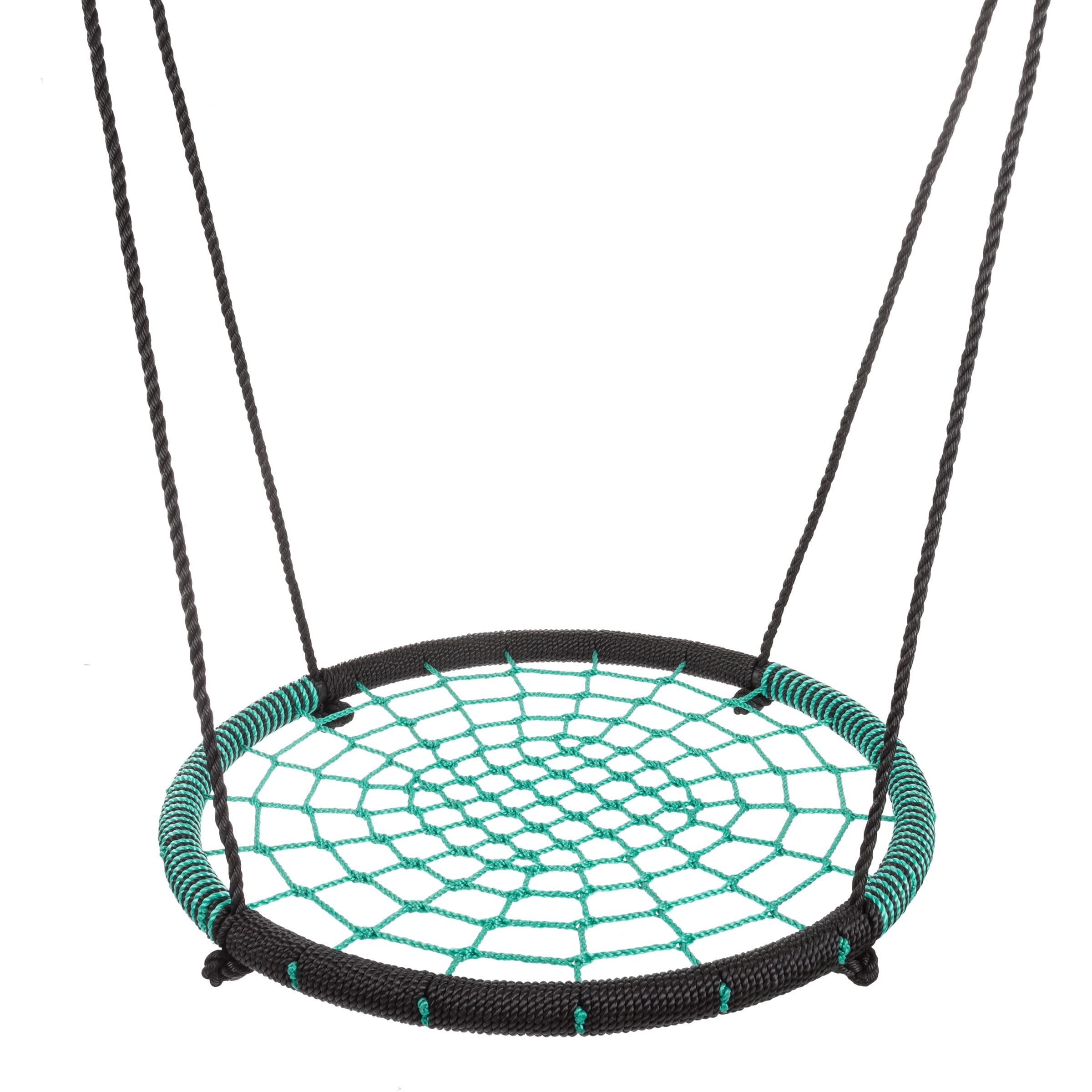 Hey! Play! Spider Web Tree Swing-Large 40-inch Diameter Hanging Tree Rope Saucer Seat - Image 4