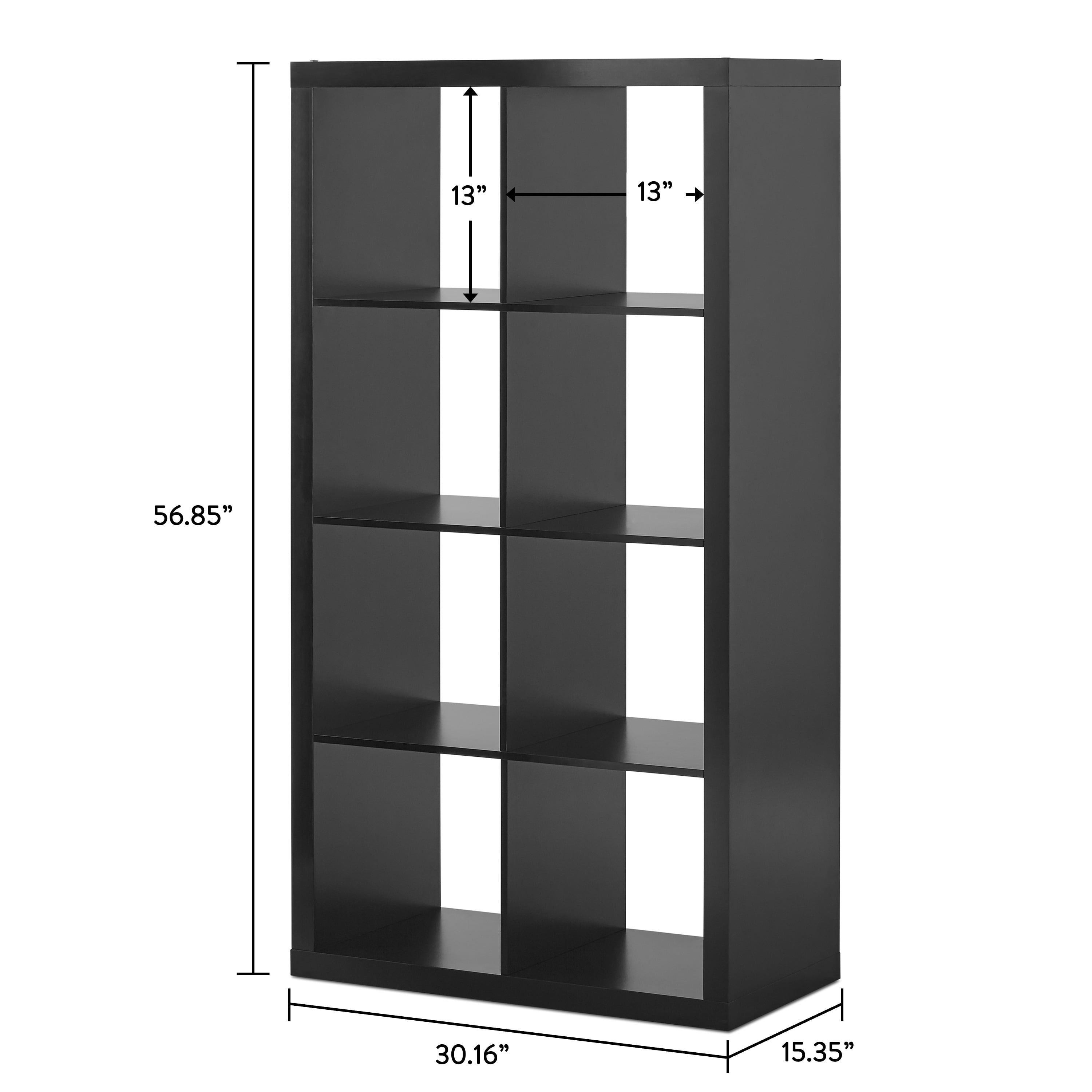 (3 pack) Better Homes & Gardens 8 Cube Storage Organizer, Solid Black - Image 7