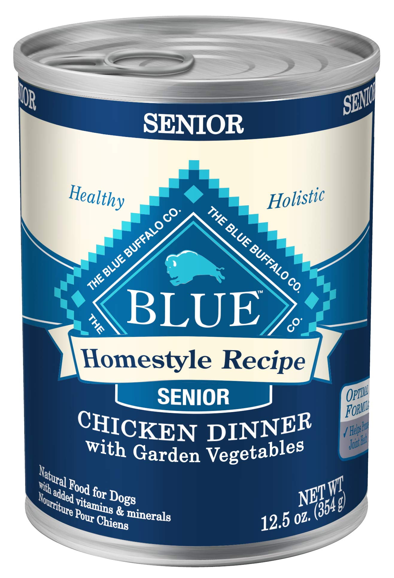 Blue Buffalo Homestyle Recipe Natural Senior Wet Dog Food, Chicken 12.5-oz can (Pack of 12) - Image 2