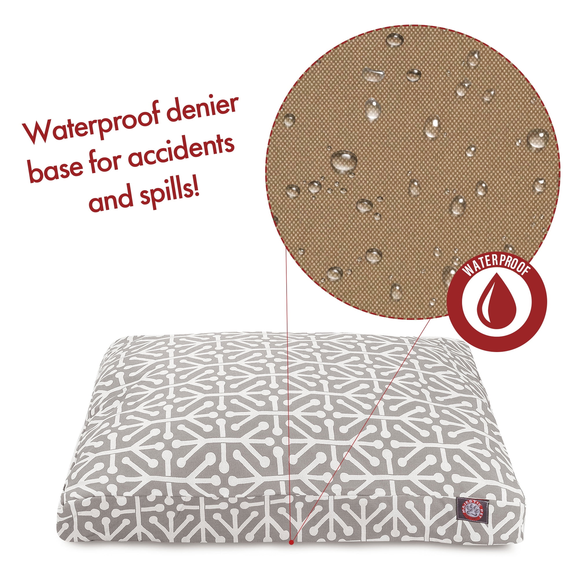 Majestic Pet | Aruba Rectangle Pet Bed For Dogs, Removable Cover, Gray, Large - Image 3