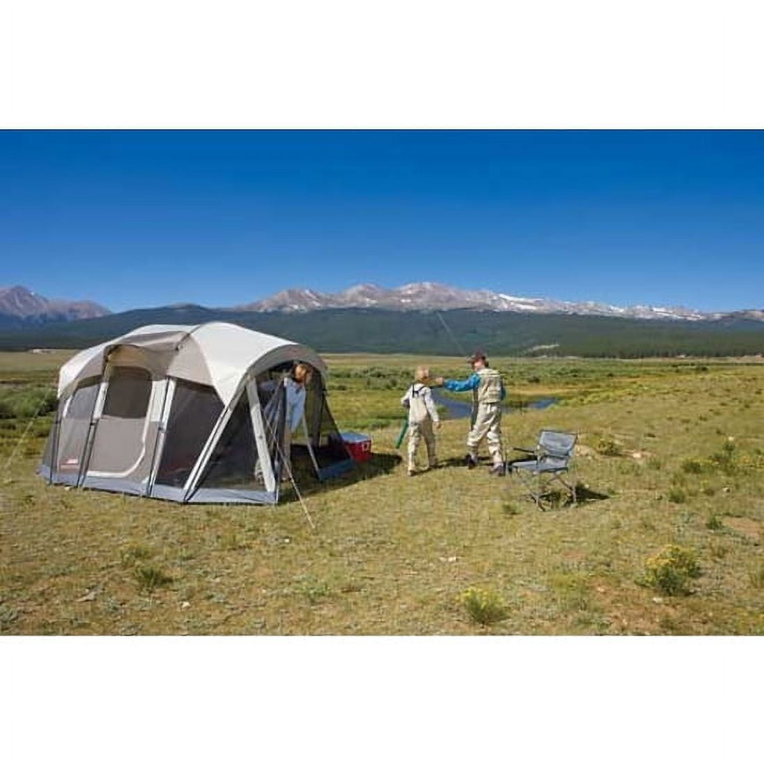Coleman 6-Person Weathermaster Cabin Camping Tent with Screen Room - Image 2