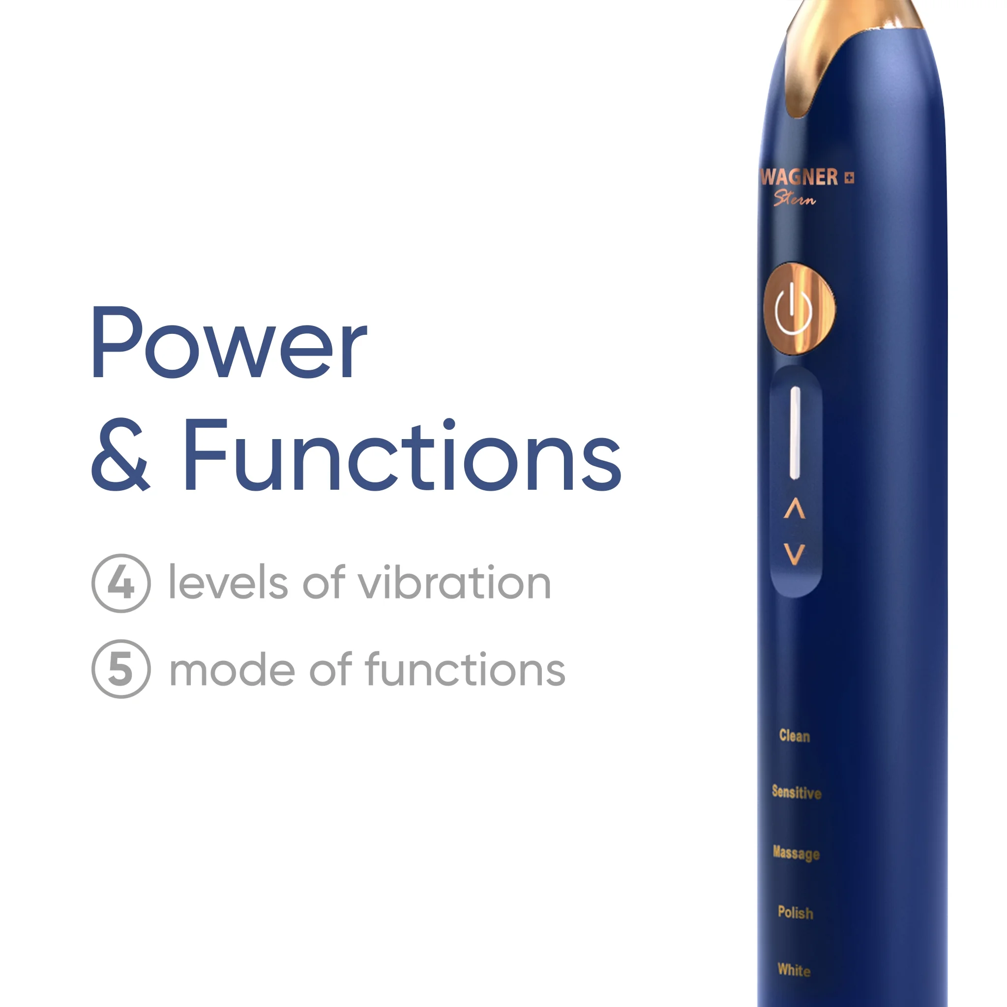 Wagner & Stern. Duette Series. 2 Electric toothbrushes with Pressure Sensor. 5 Brushing Modes and 4 Intensity Levels, 10 Dupont Bristles, 2 Premium Travel Cases. (Pink/Blue) - Image 2