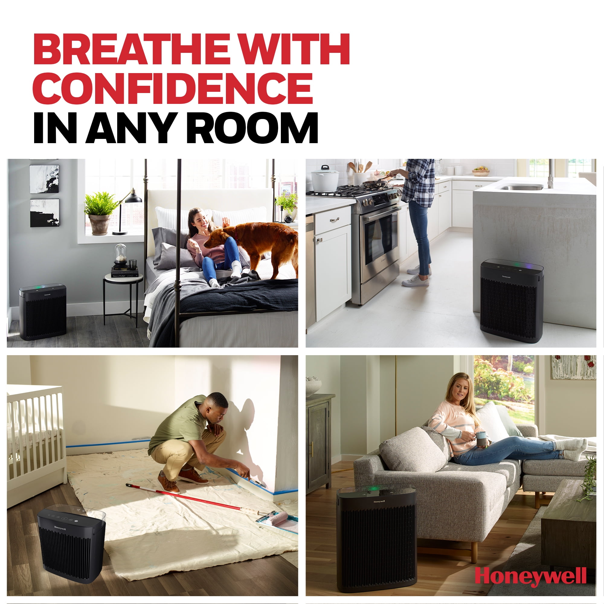 Honeywell Allergen Plus HEPA Air Purifiers for Large Rooms, HPA5300B, 2400 Sq Ft, Smoke, Pollen, Dust Reducer - Image 8